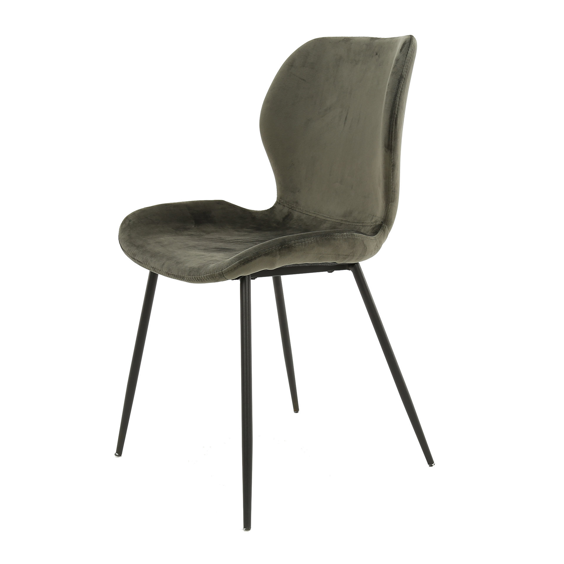 Retro Esszimmerstuhl Velvet Samt Anthrazit