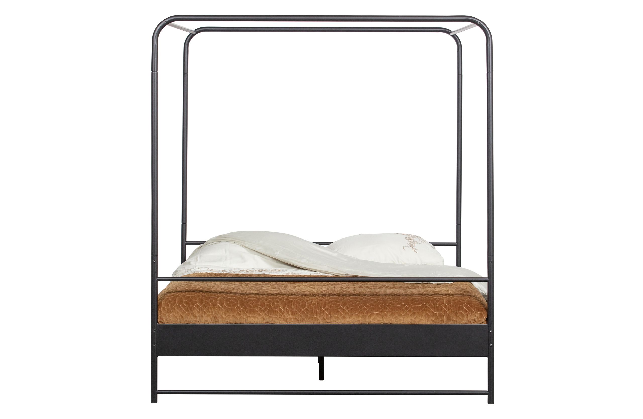 8714713118465_4 Industrial Himmelbett Metallbett Koje Schwarz Metall 160