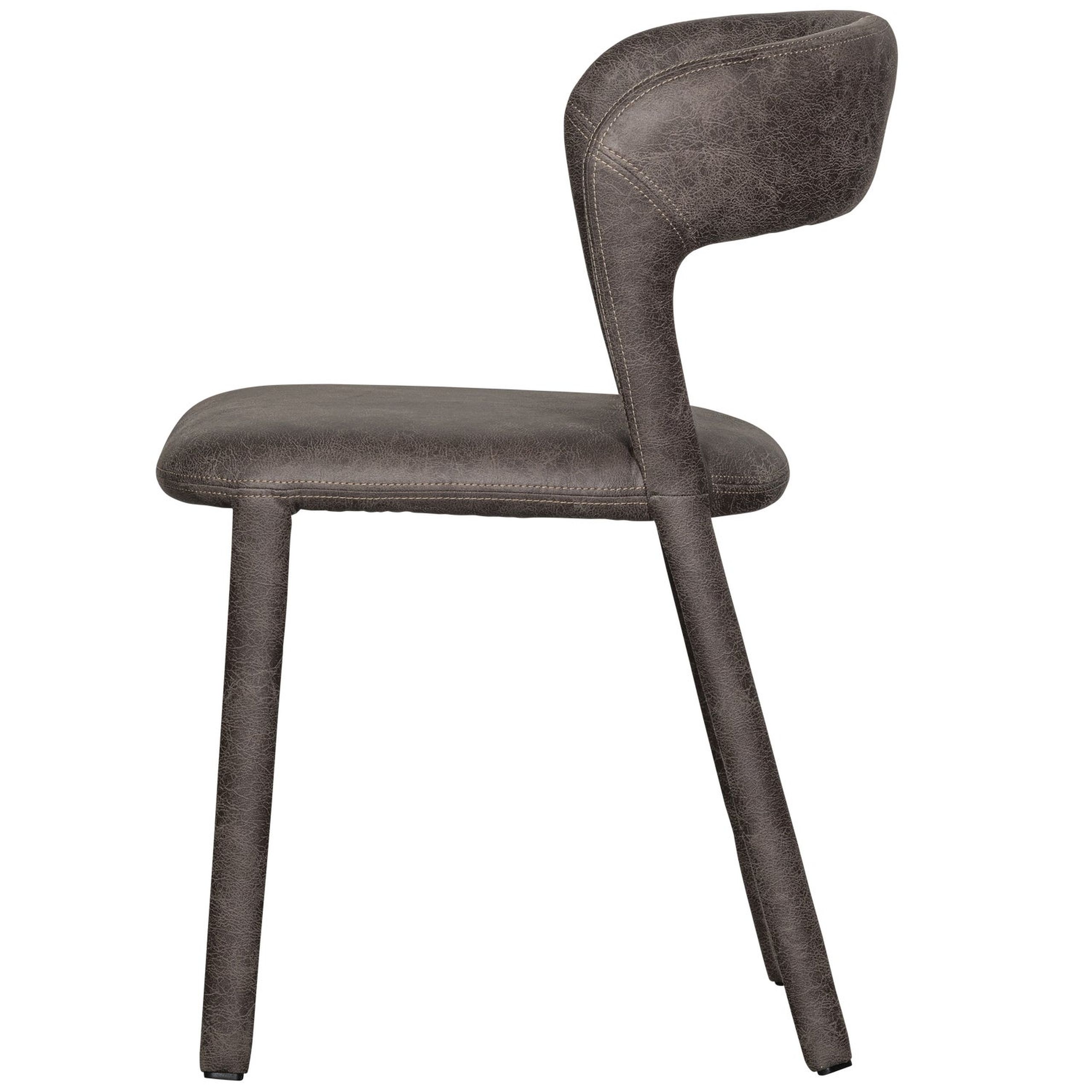 Retro Esszimmerstuhl Lederstuhl Noble Komplettbezug Kunstleder Anthrazit Retro Esszimmerstuhl Lederstuhl Noble Komplettbezug Kunstleder Anthrazit