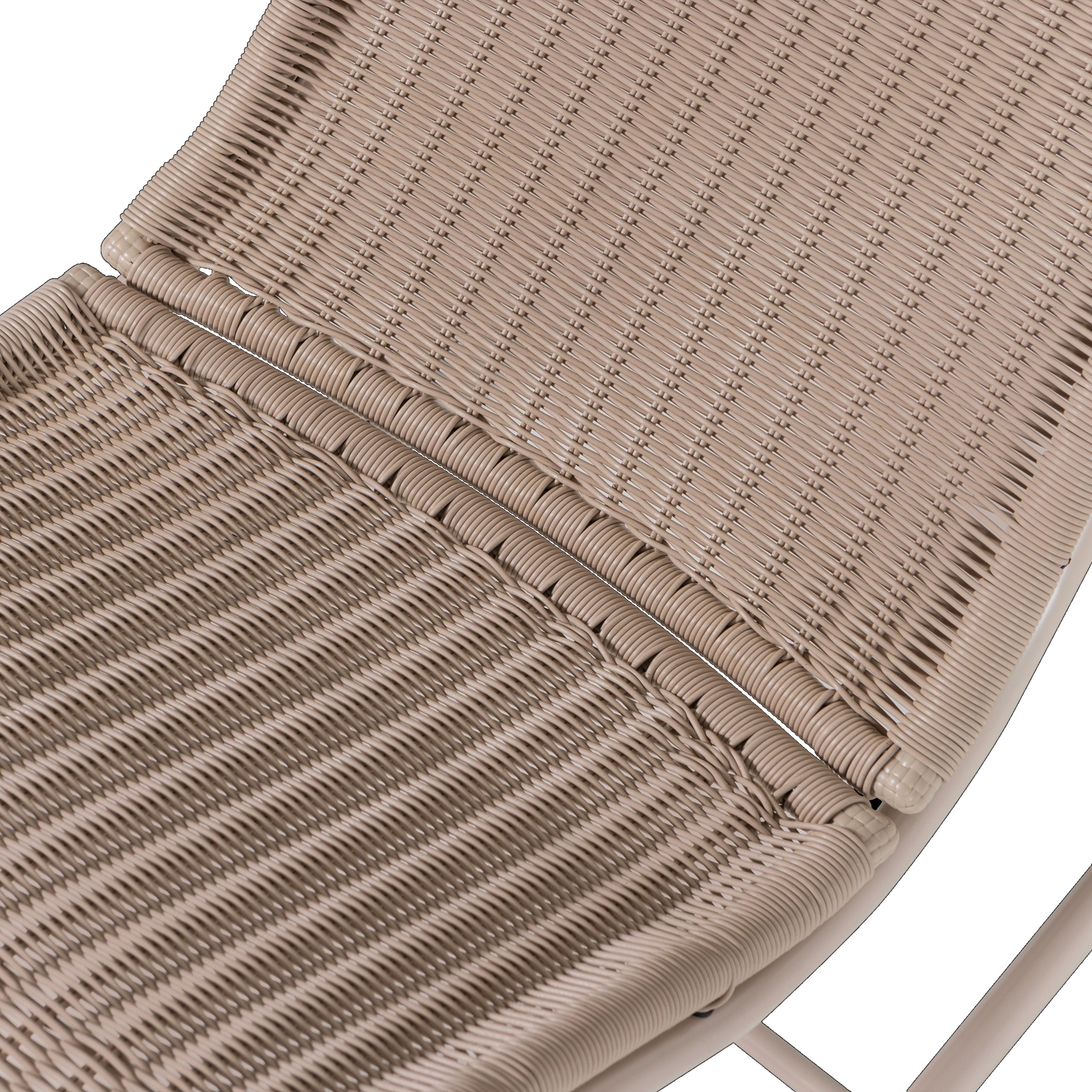 Retro Schaukelstuhl Tom Outdoor Metallgestell Sand