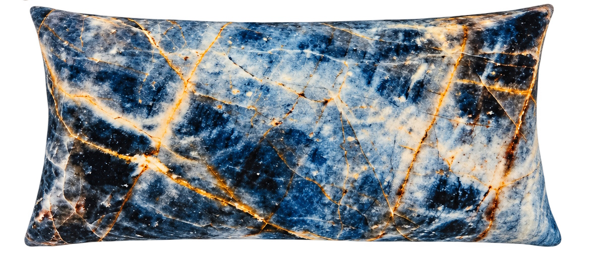Deko Kissen Achat Edelstein Blau 30 x 50 