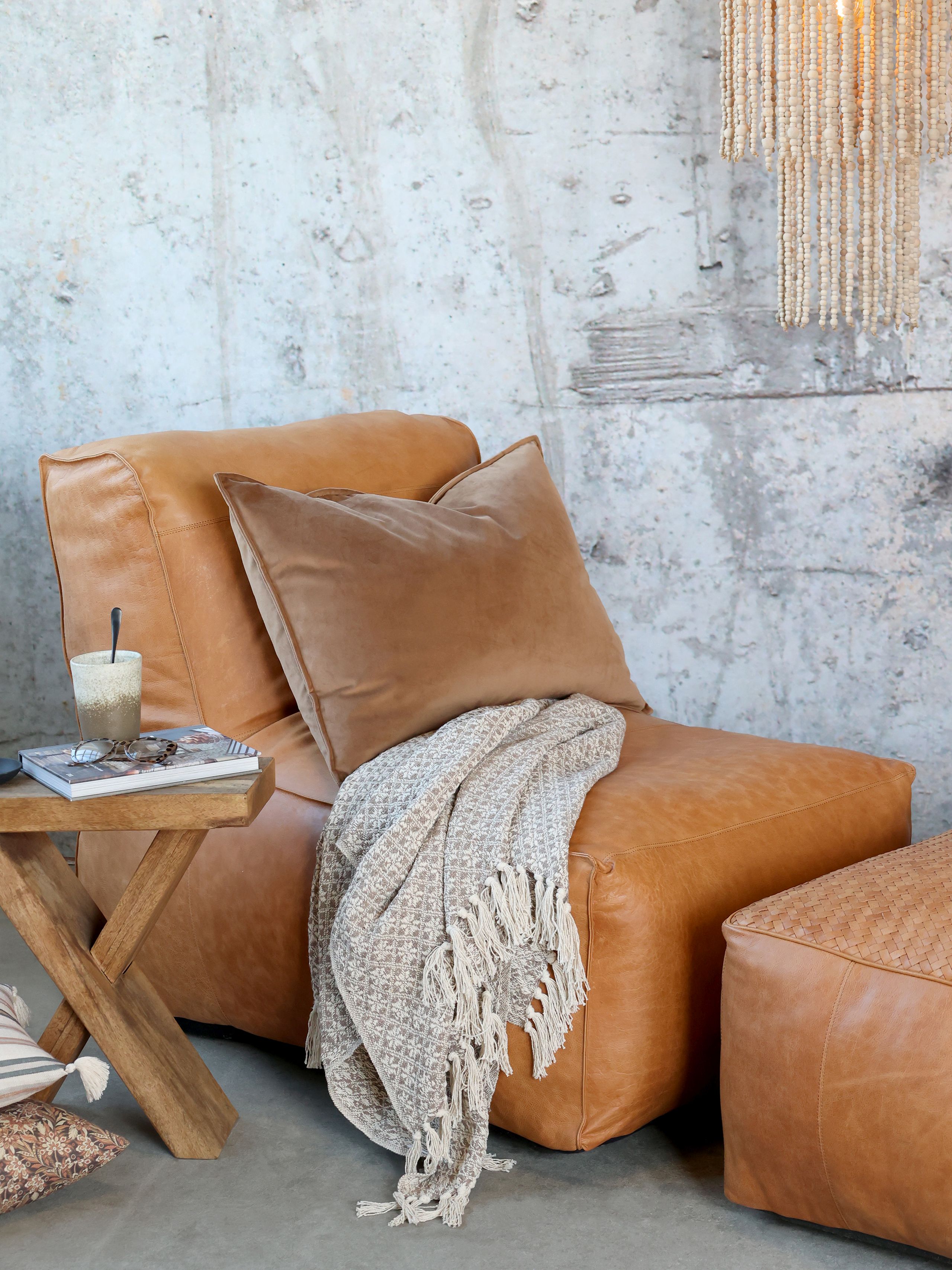 Retro Lounger Sitzsack Sessel Alexandre Echtleder