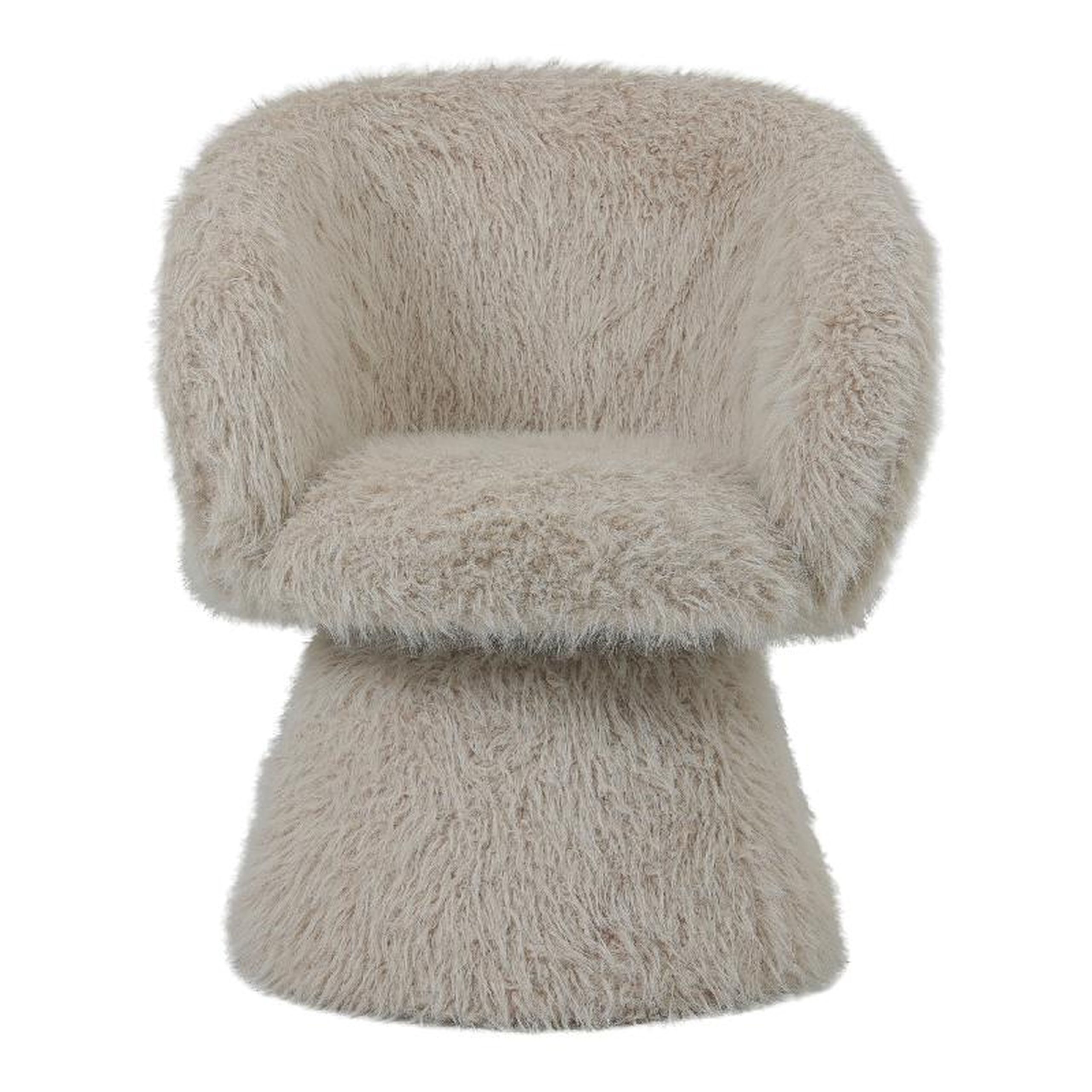 Retro Stuhl Loungechair Hermes Faux-Fur Beige Retro Stuhl Loungechair Hermes Faux-Fur Beige