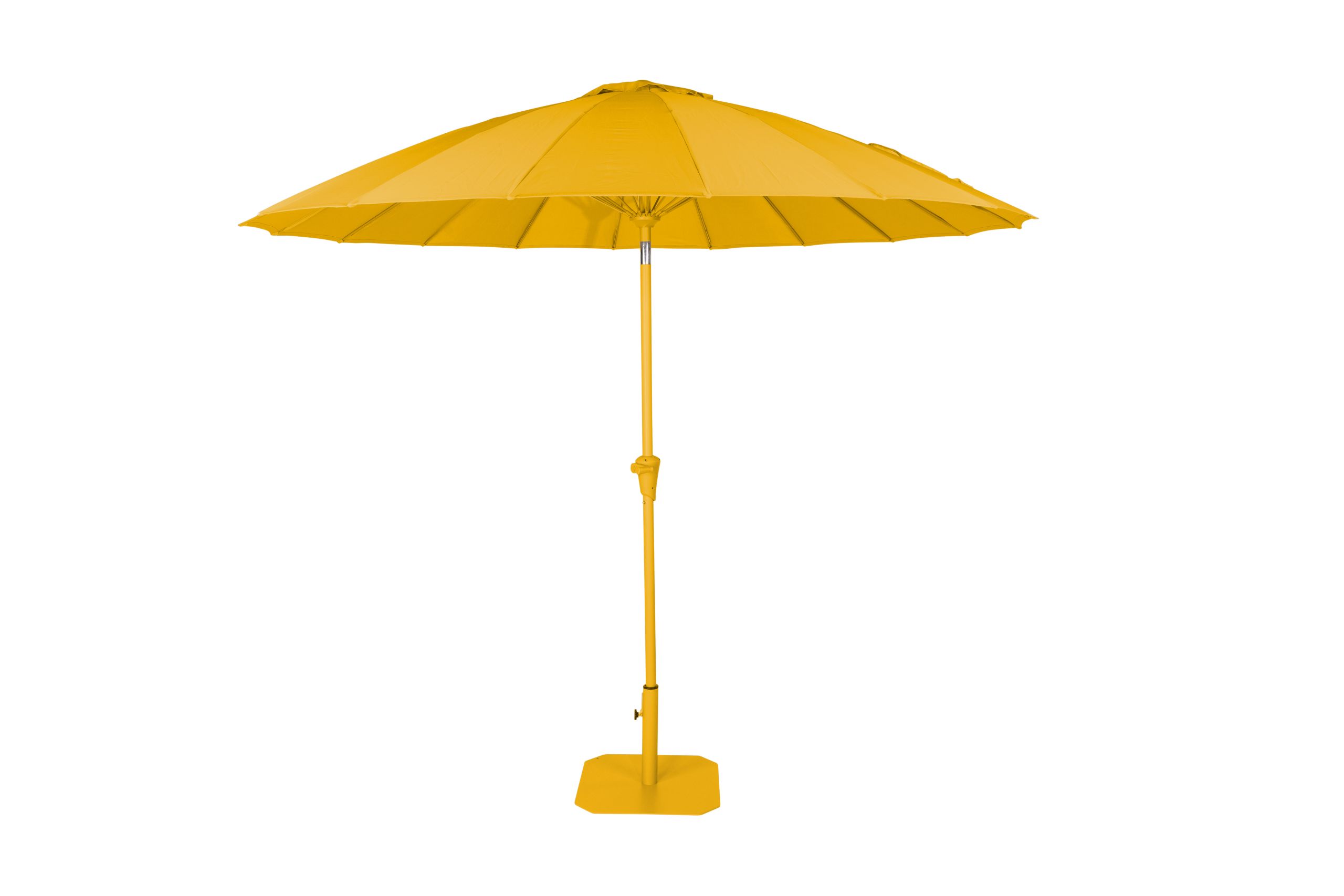 Sonnenschirm Sunbrella Sunshine mit Standfuß Gelb