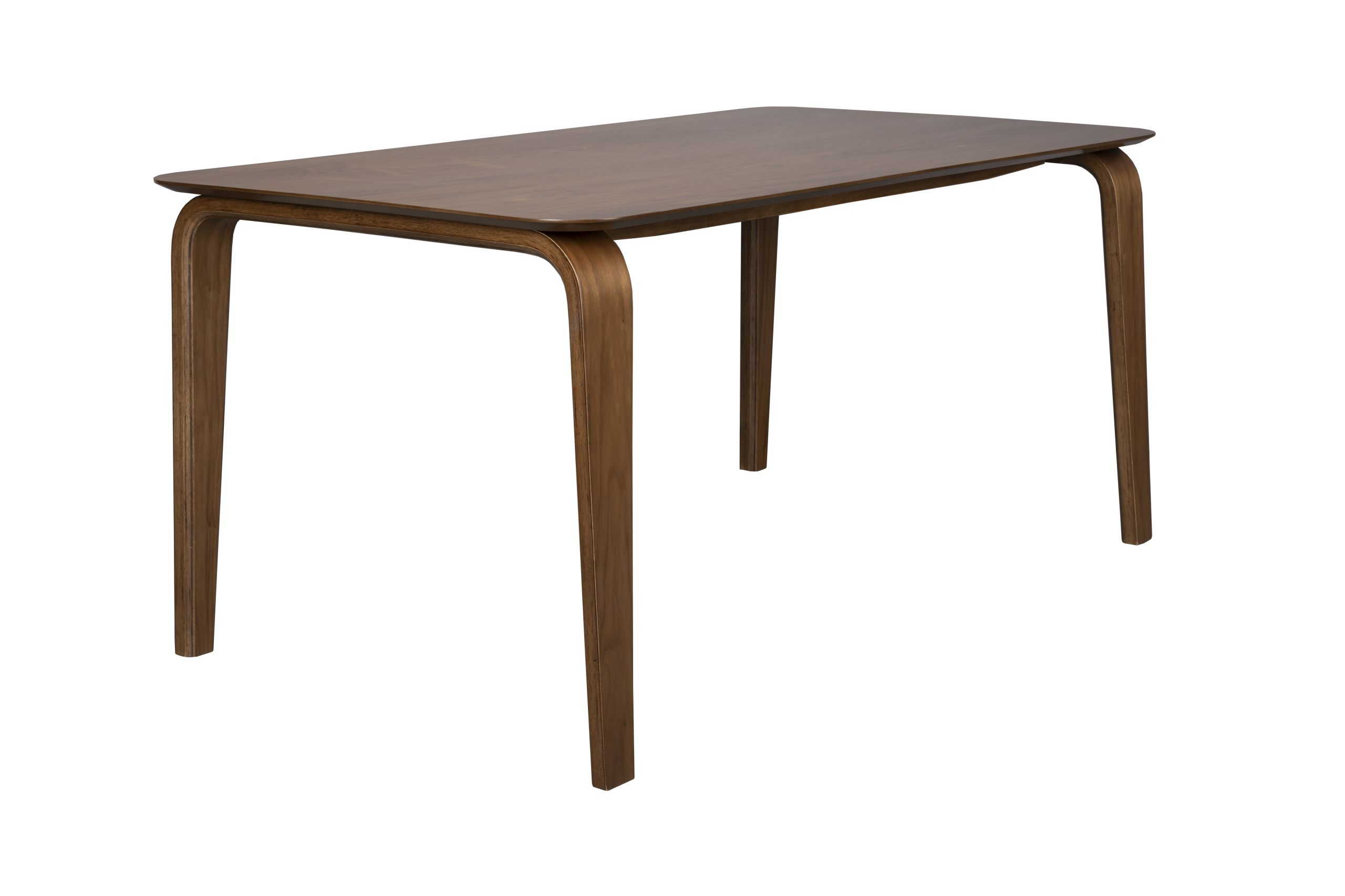 Mid-Century Esstisch Walden Nussbaumfurnier mit abgerundeten Beinen 160
