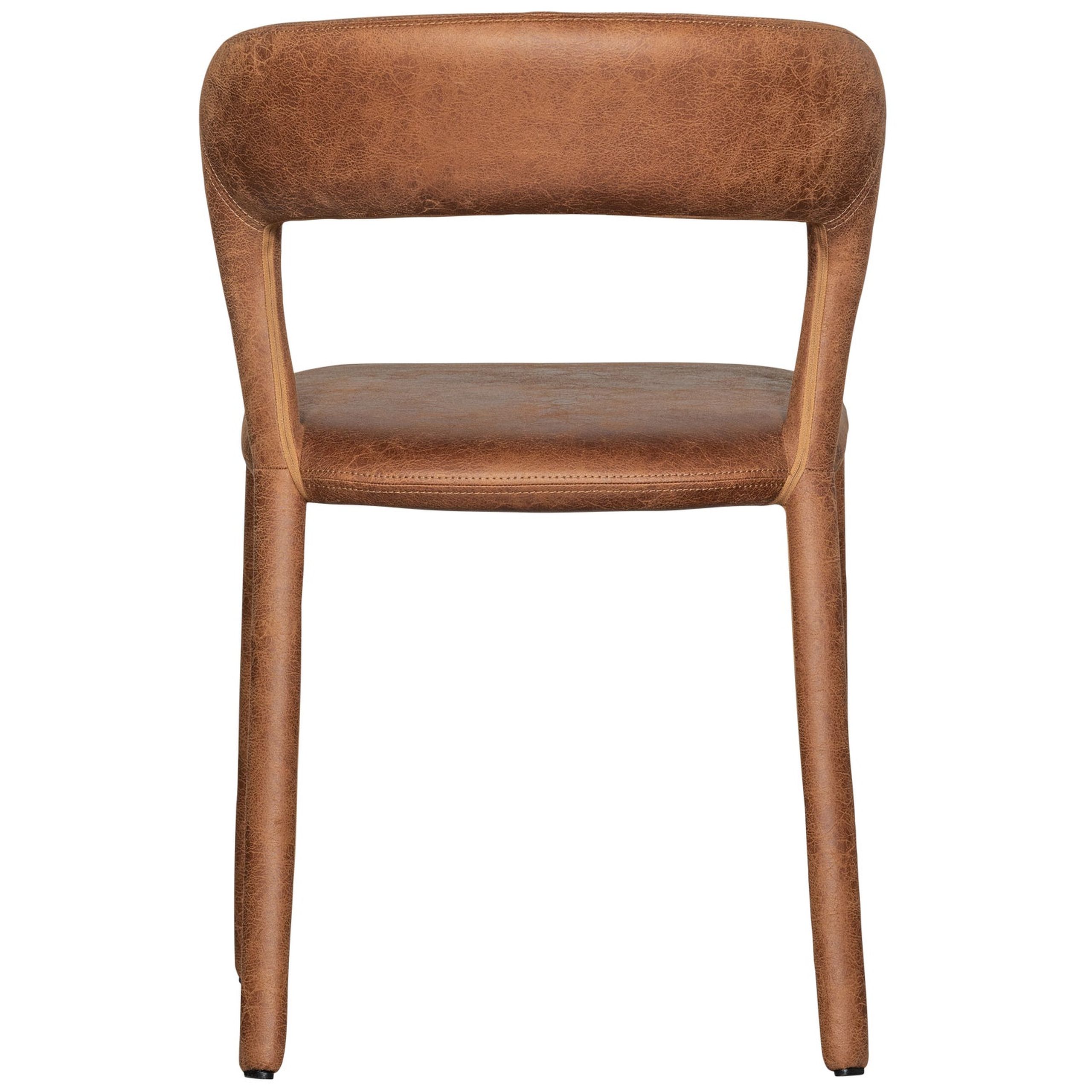 Retro Esszimmerstuhl Lederstuhl Noble Komplettbezug Kunstleder Cognac