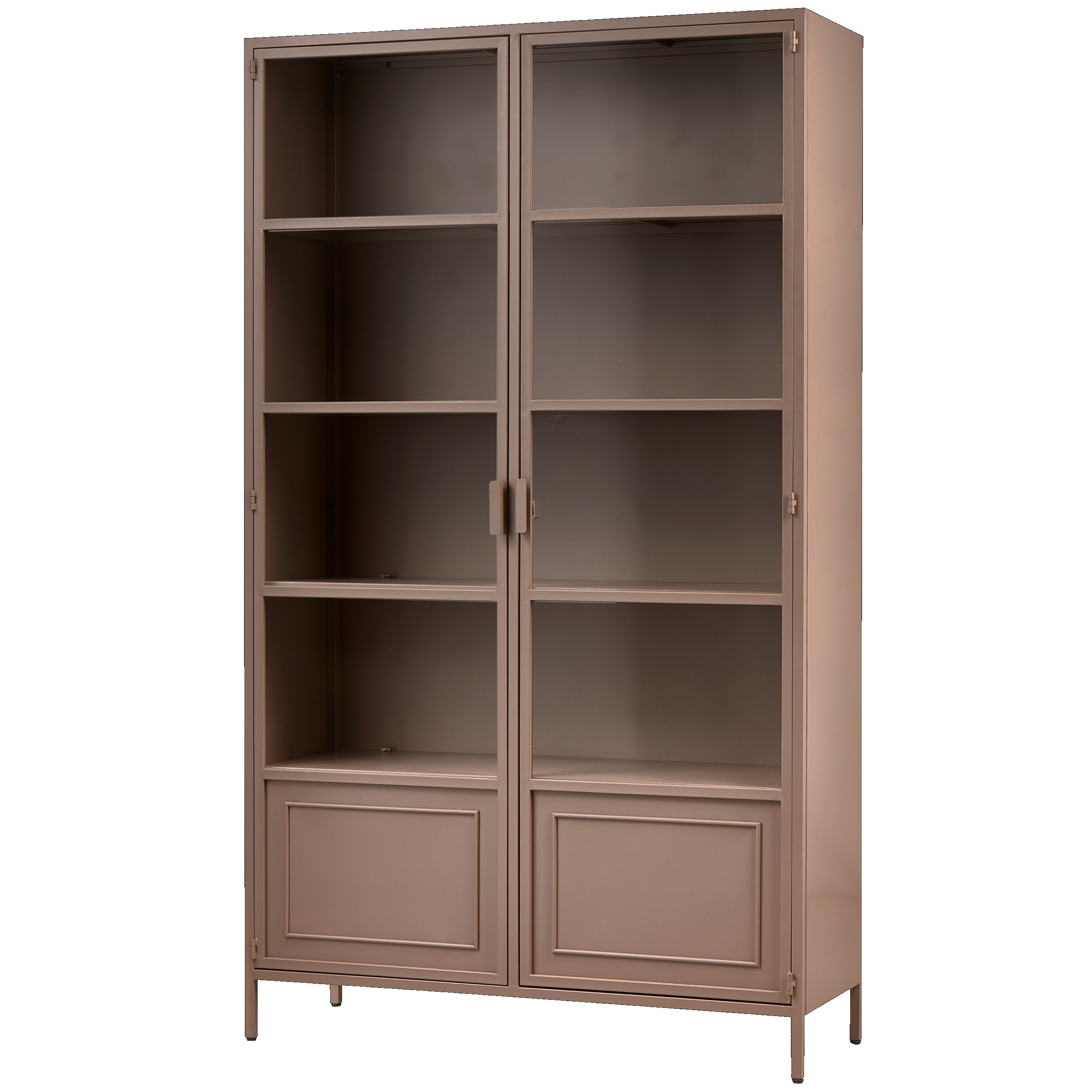 Vitrinenschrank Kabinett Ronja Vintage Metall Hellbraun