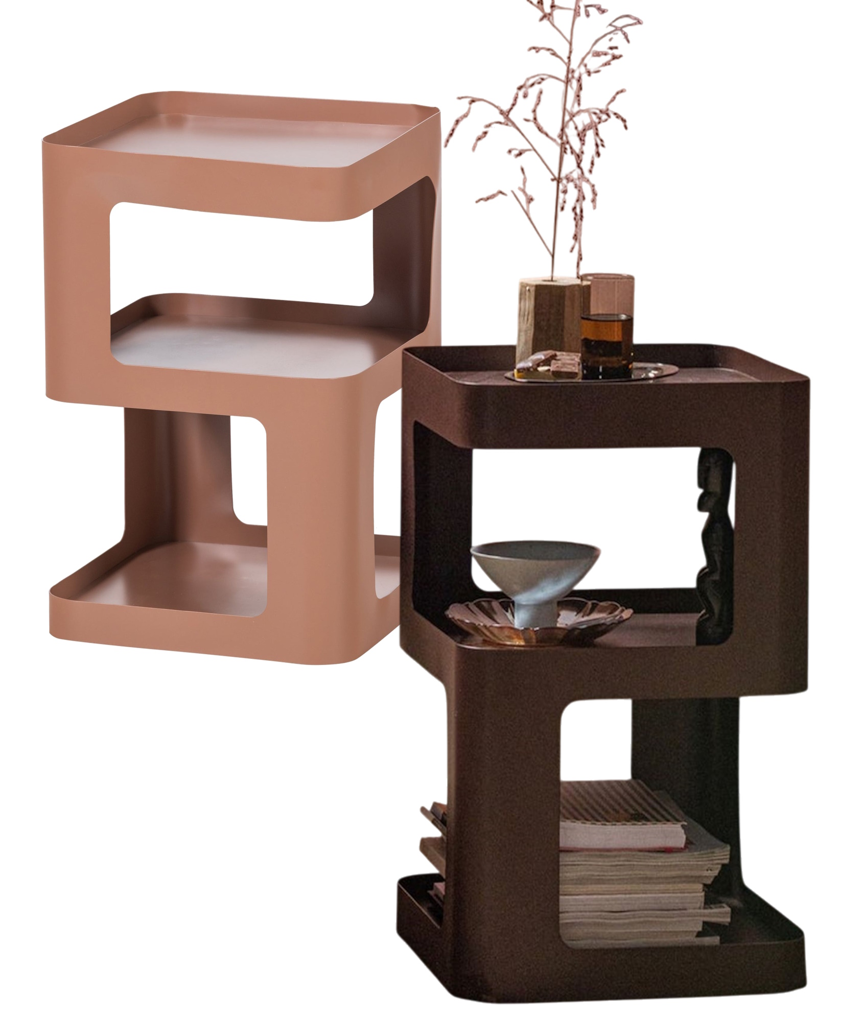 Retro Beistelltisch Couchtisch Nachttisch Riv Metall