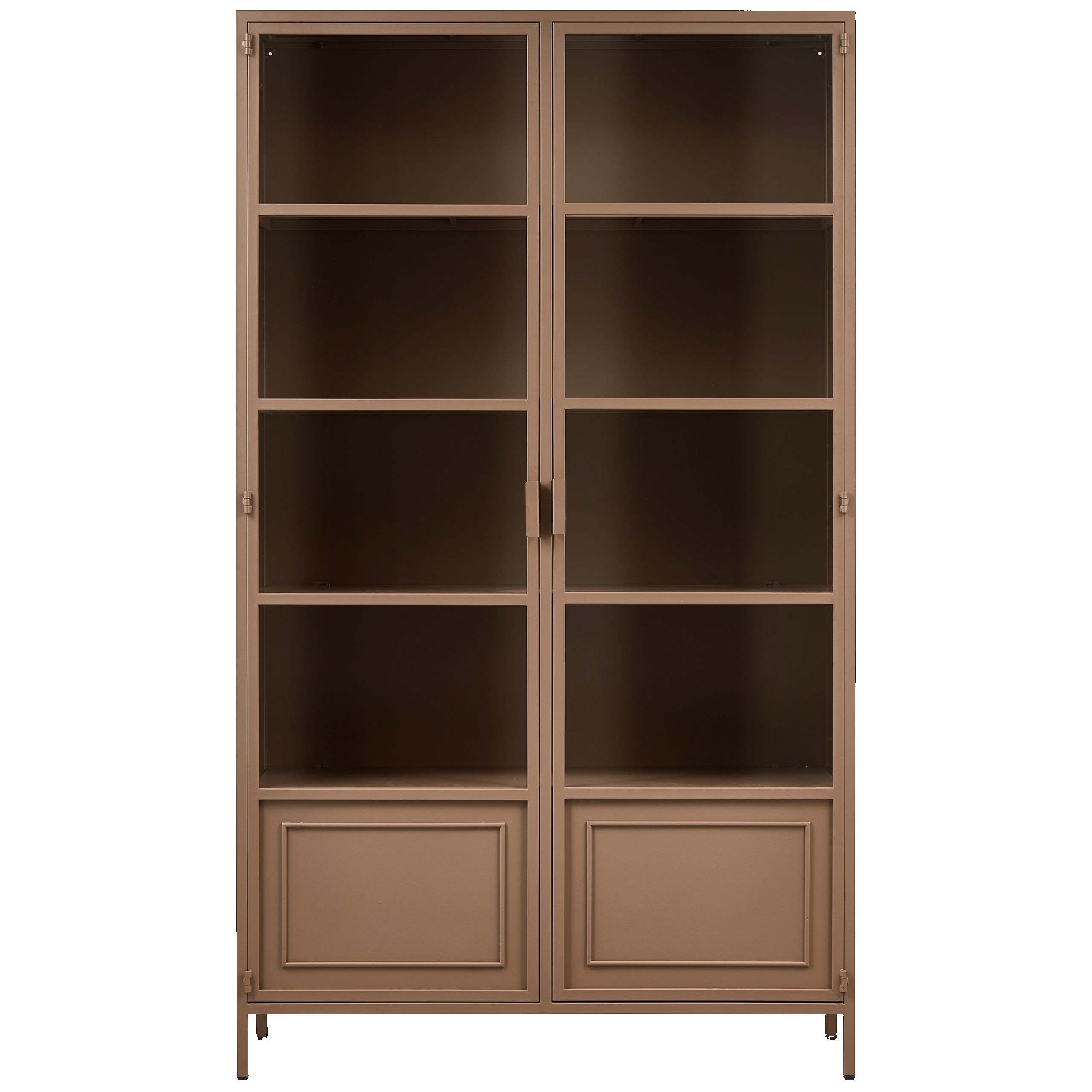 Vitrinenschrank Kabinett Ronja Vintage Metall Hellbraun