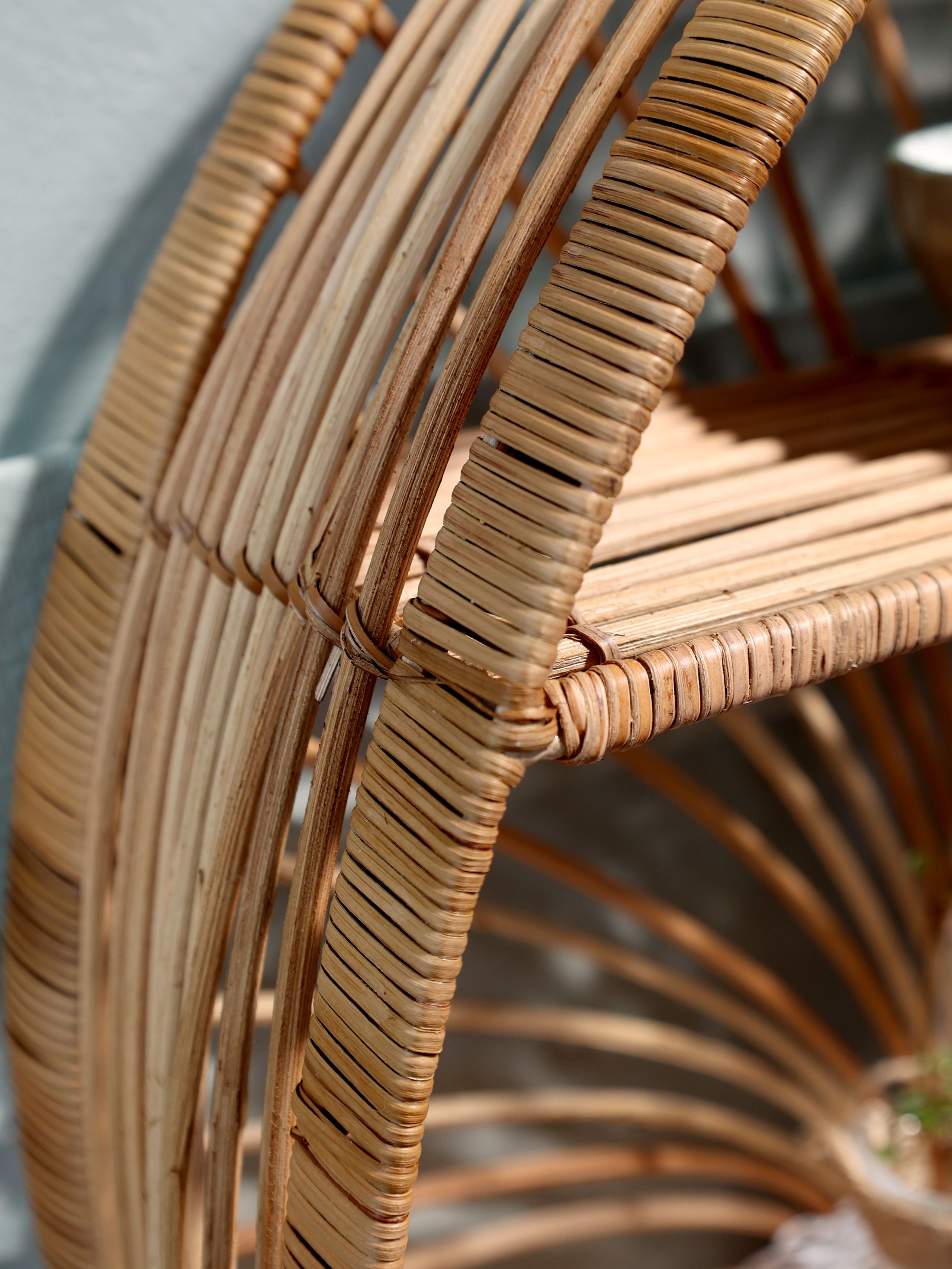 Wandregal Rattan Goa Scandi Bohemian Rund 60cm