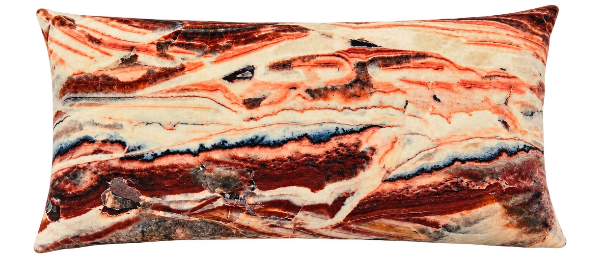 Deko Kissen Achat Edelstein Rot 30 x 50 
