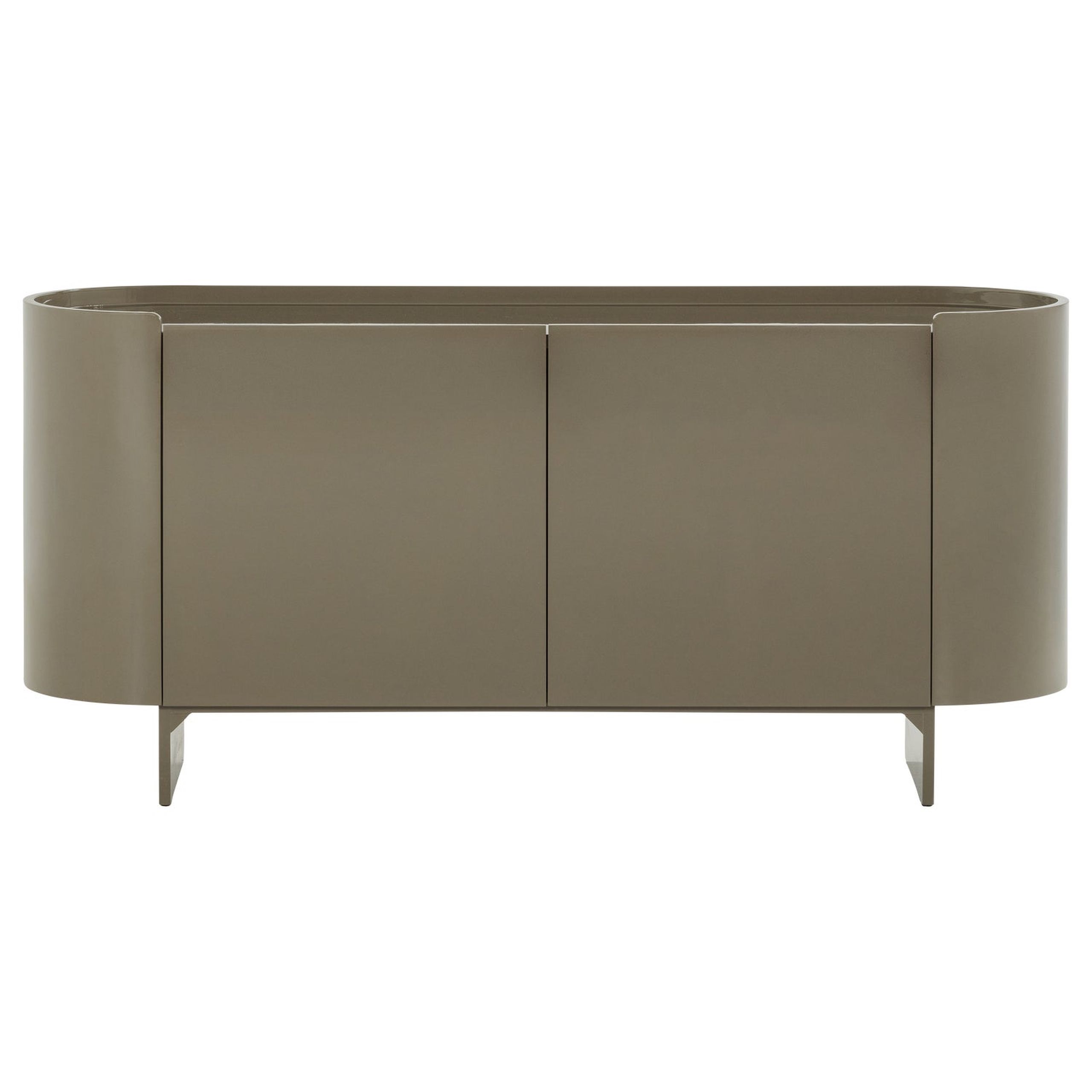Retro Sideboard Liora Hochglanz Grün Oval 