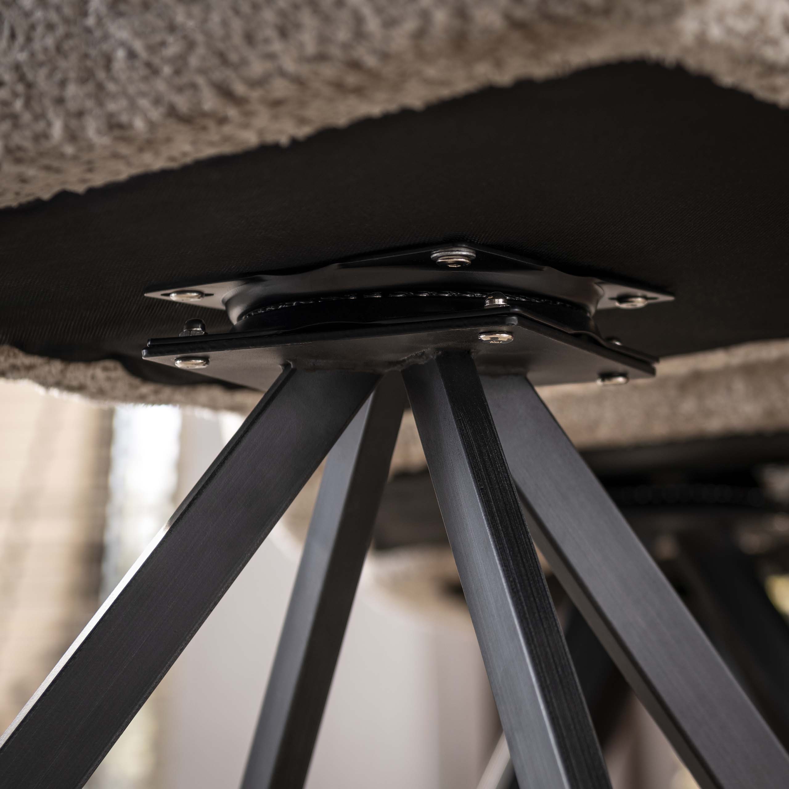 Esszimmerstuhl Armlehnstuhl Raster Drehbar Strukturstoff Grün