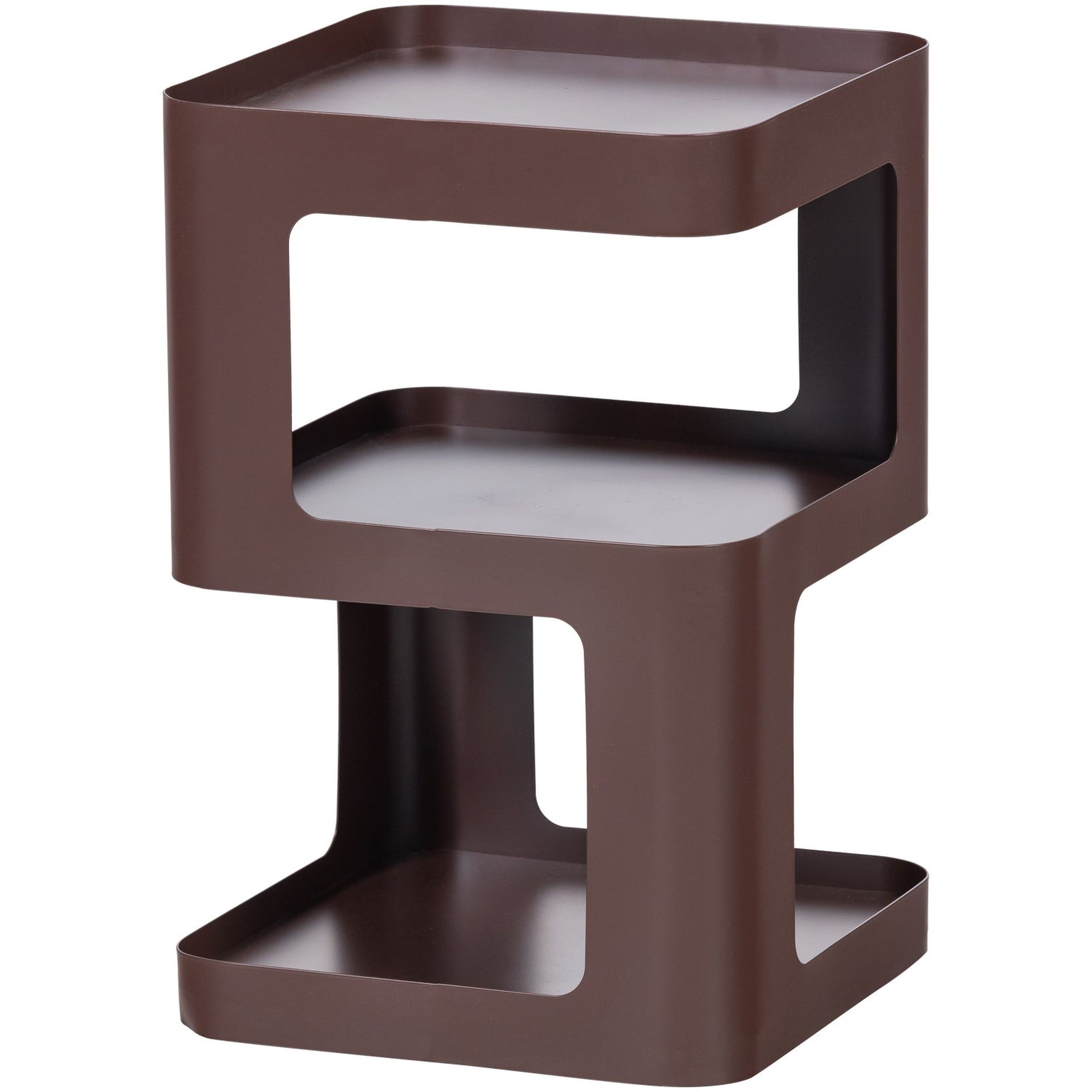 Retro Beistelltisch Couchtisch Nachttisch Riv Metall Lila/Braun