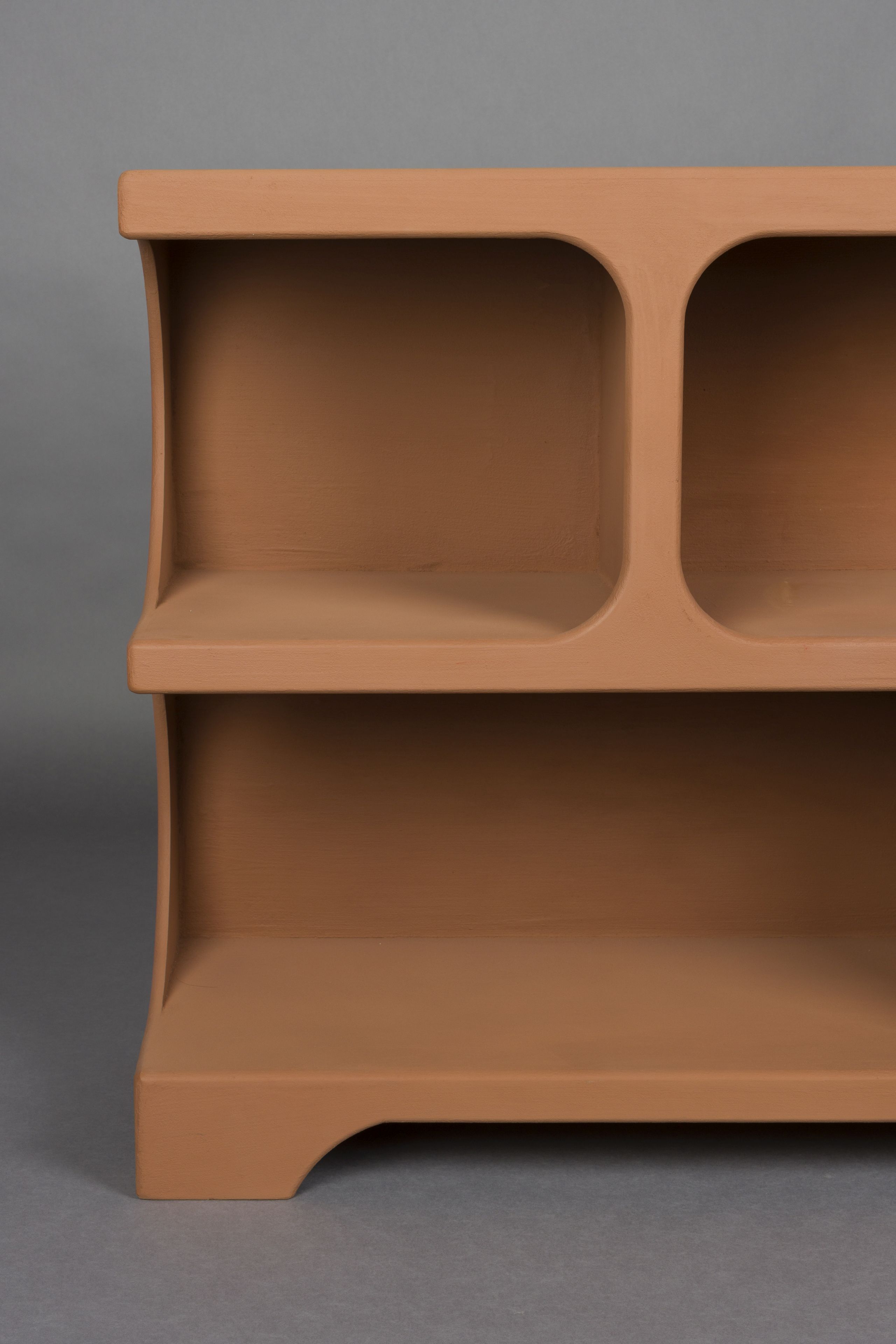 Retro Standregal Bücherregal Dundee Terracotta M