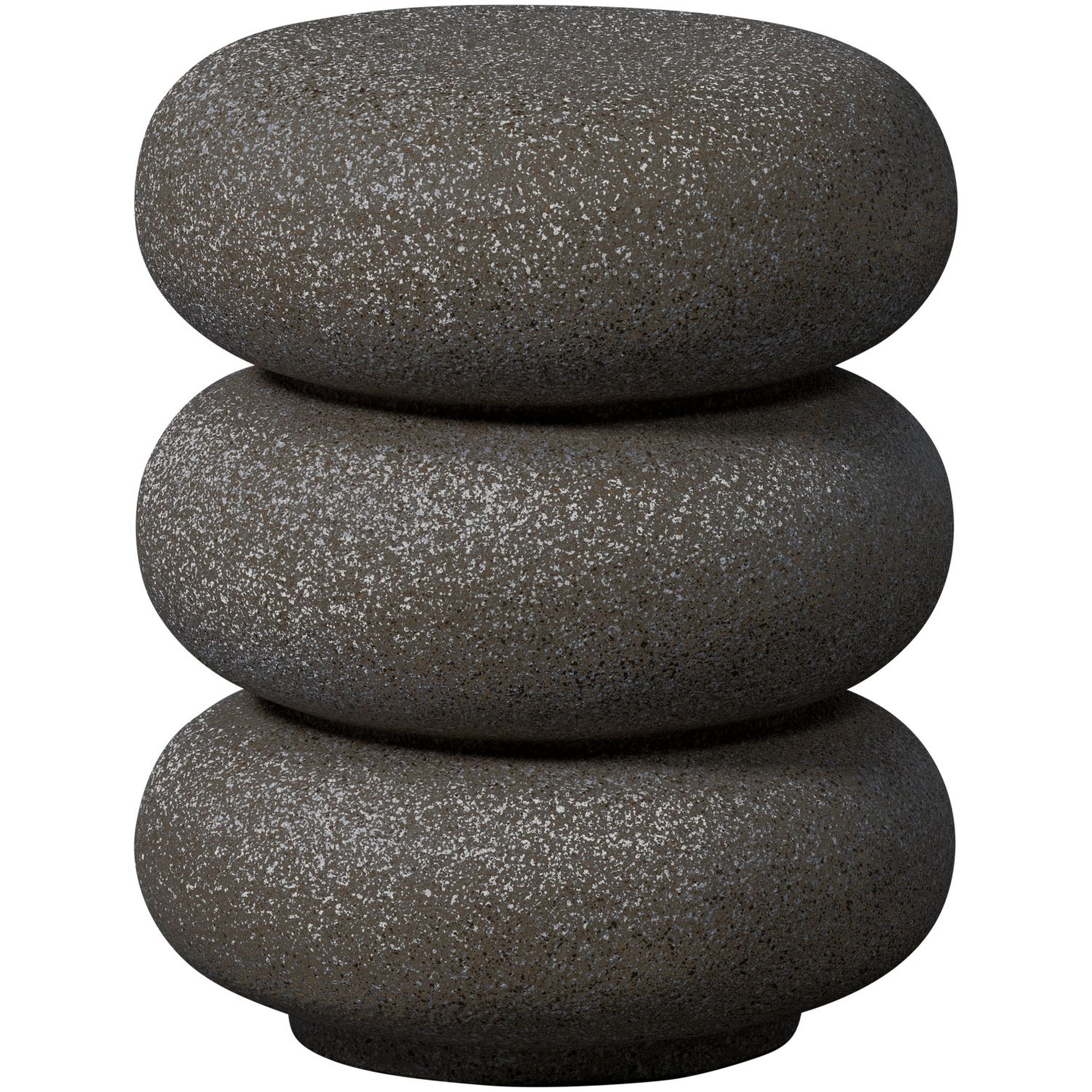 Beistelltisch Couchtisch Laurel Organic Stone Schwarz 50 cm