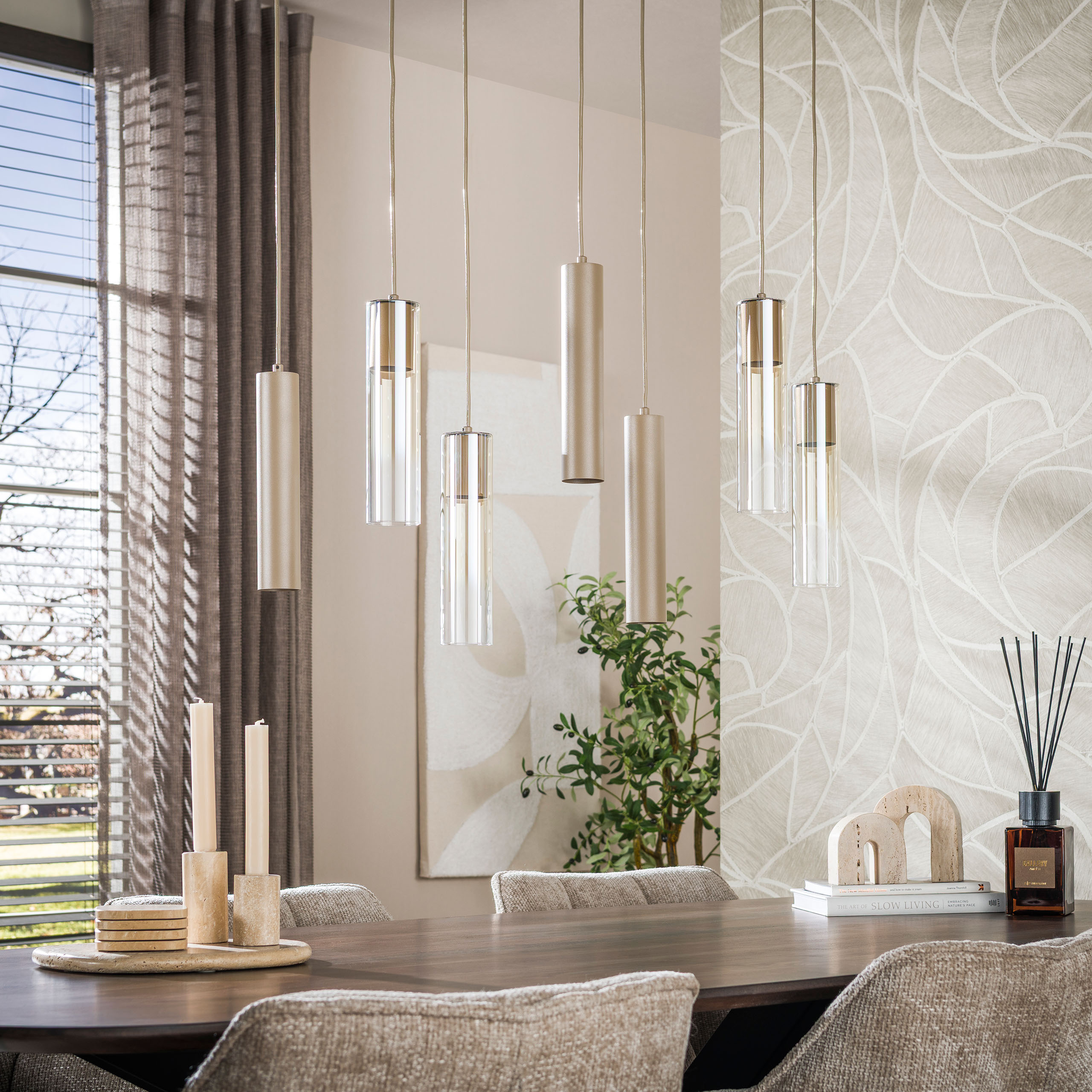 Hängelampe Pendelleuchte Industrial Lungo Beige