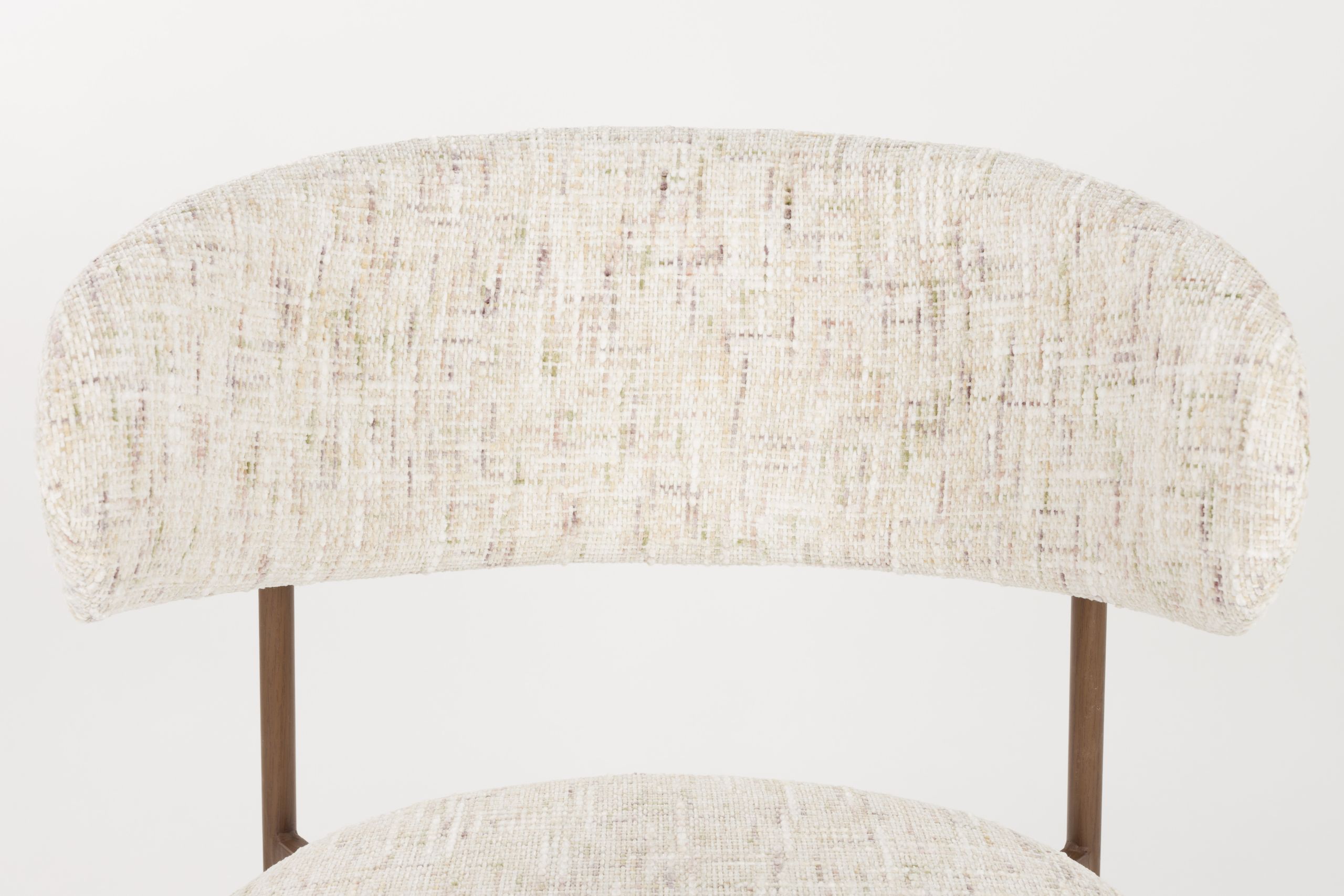 2er Set Retro Esszimmerstühle Claes Walnussholzoptik Off-White