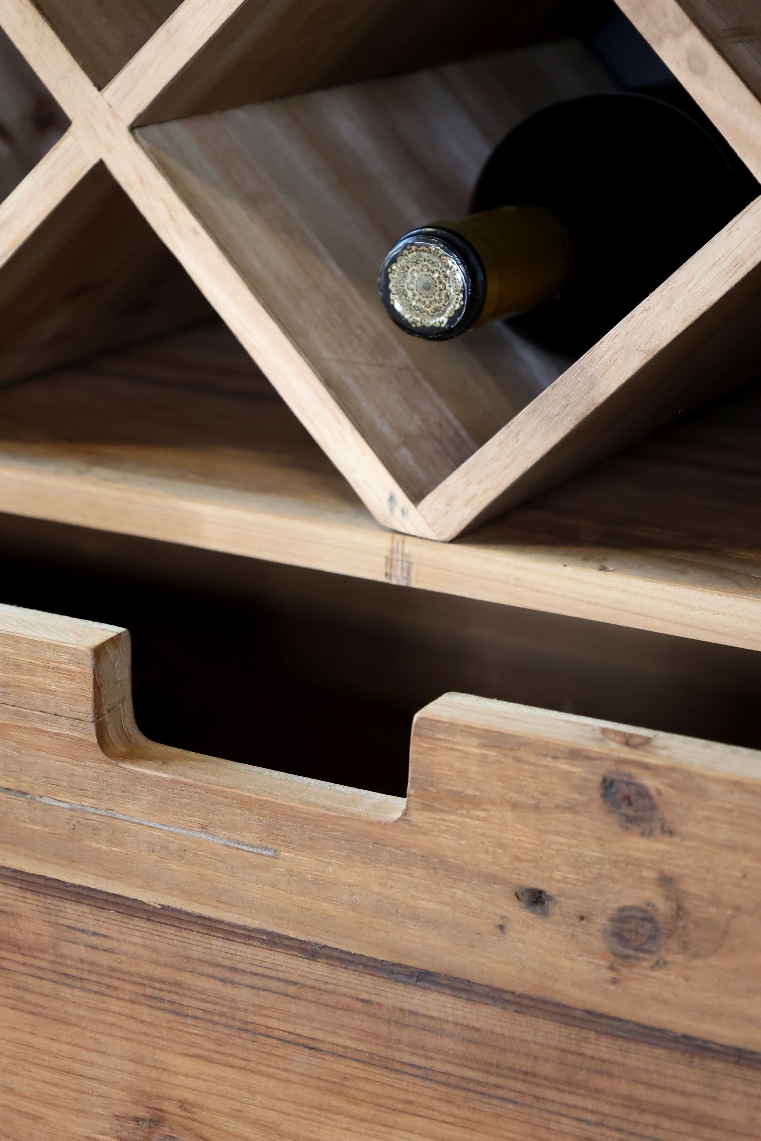 Vintage Vitrine Barschrank Cuvée Industrial Tannenholz Metall