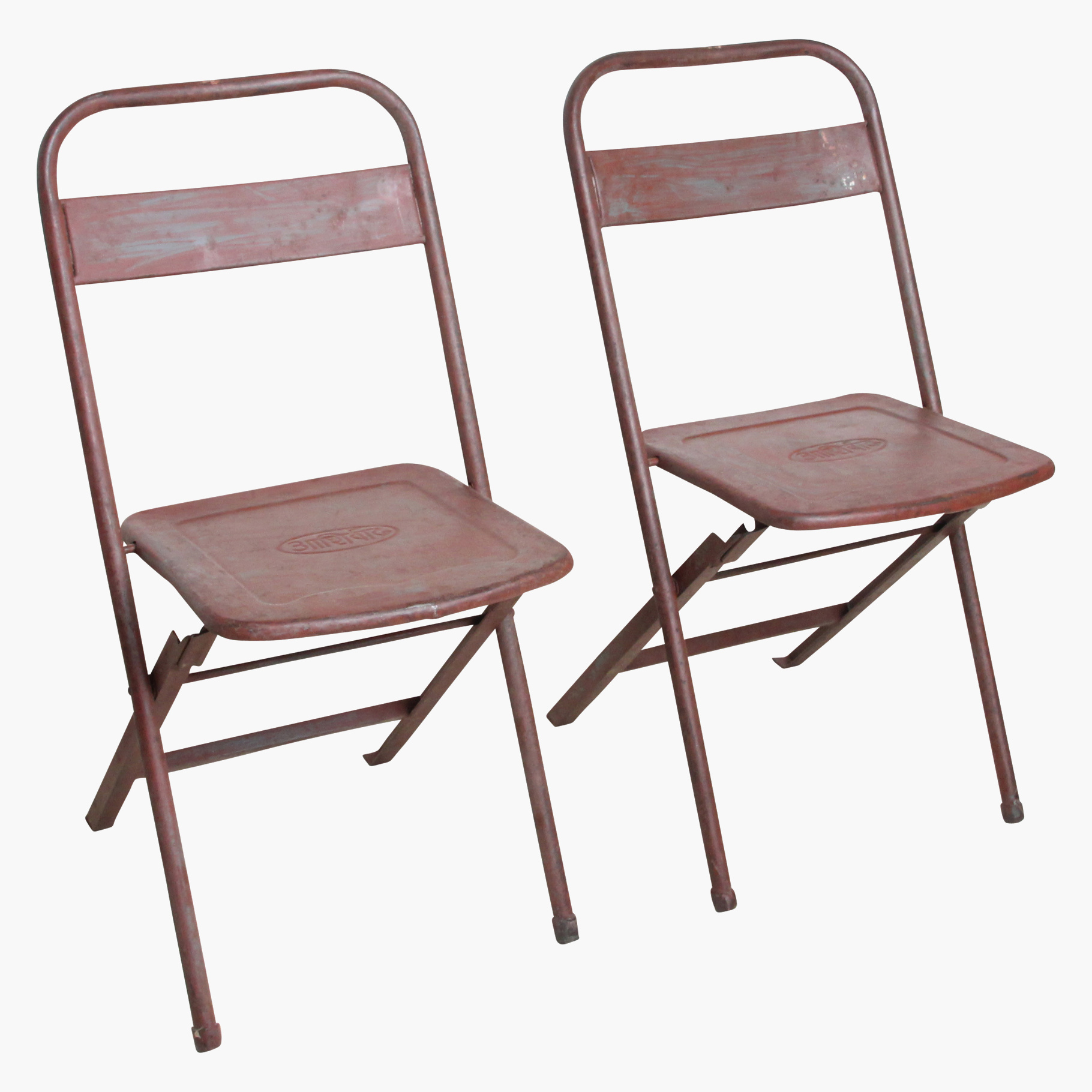 Vintage Klappstuhl Easy Balkonstuhl Esszimmerstuhl Antik-Rot Outdoor