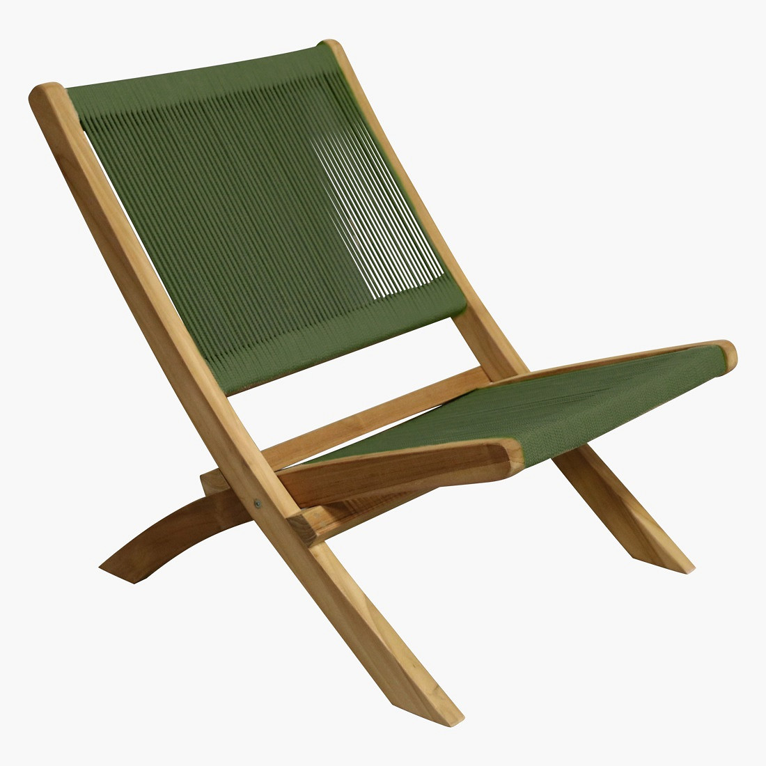 Teakholz Garten Lounger Rope Grün 
