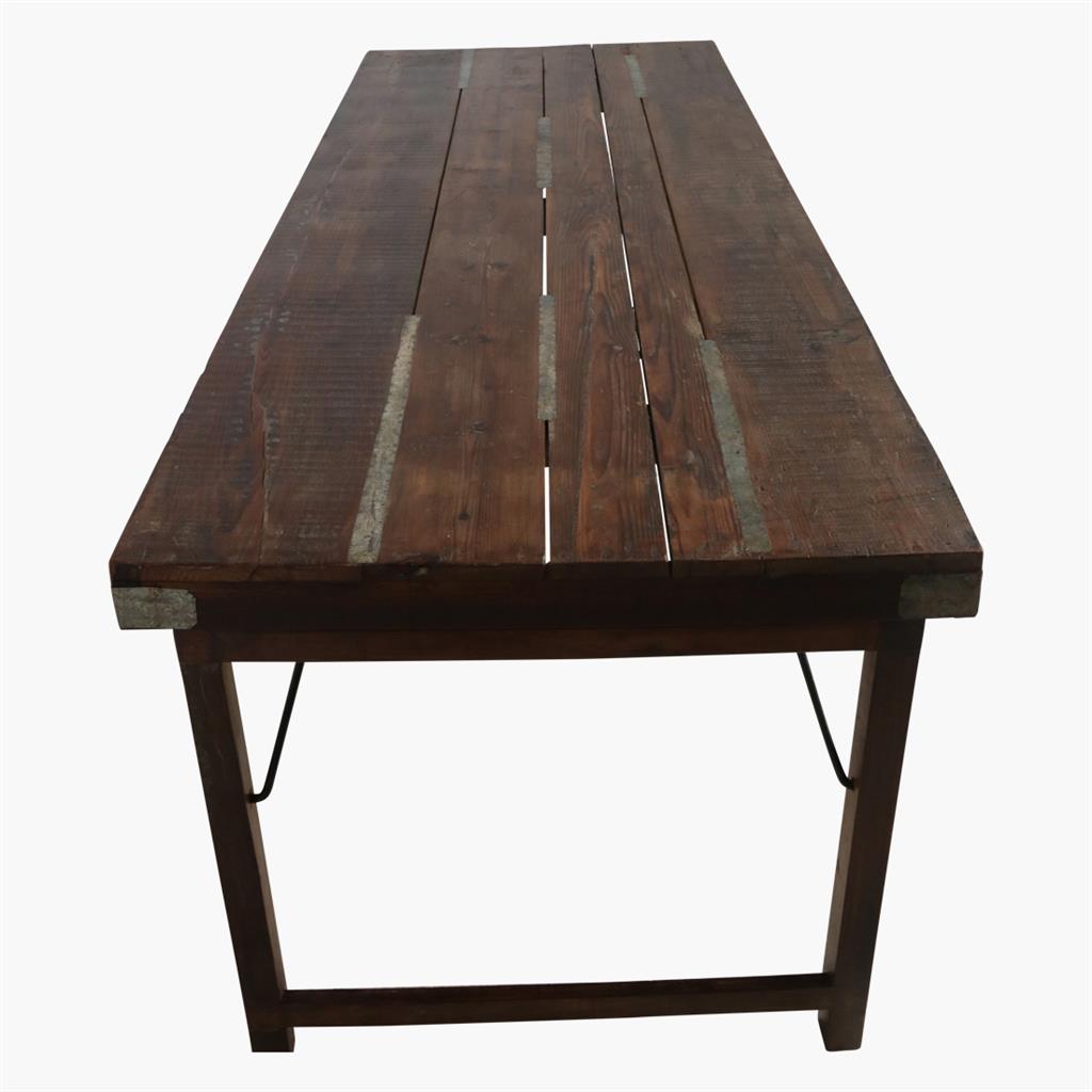 Esstisch Outdoortisch 190/80 cm Markttisch Vintage Klapptisch Braun