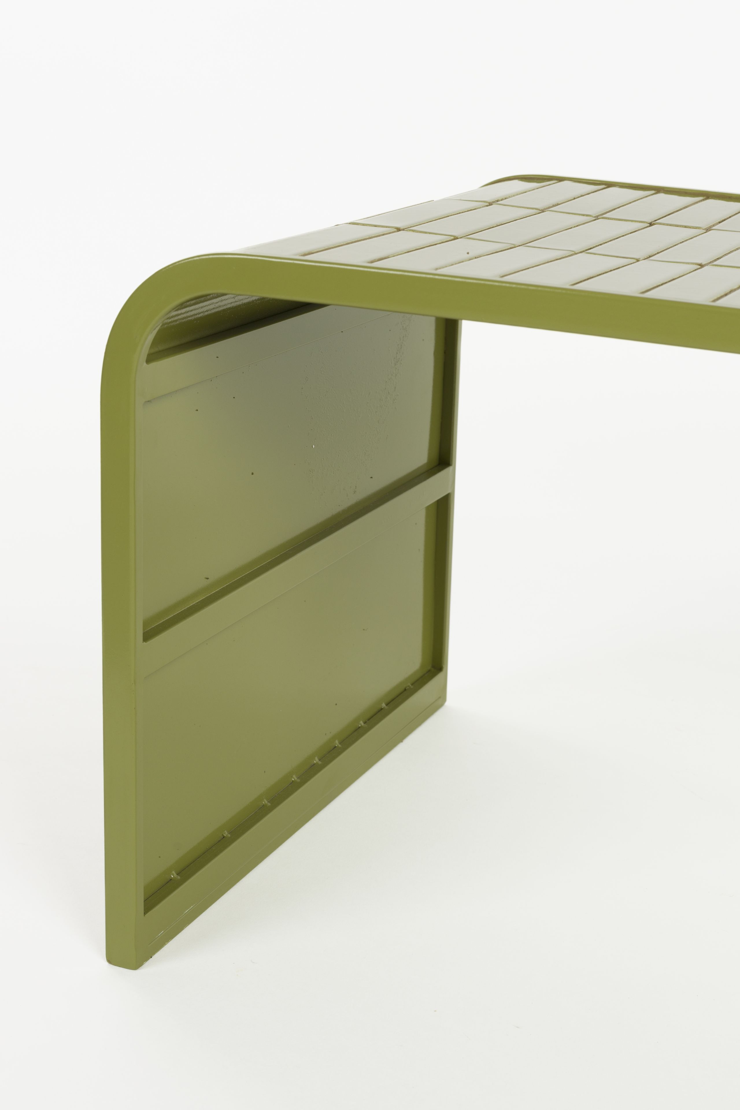 Retro Fliesentisch Tiles Couchtisch Metro Fliesen Grün