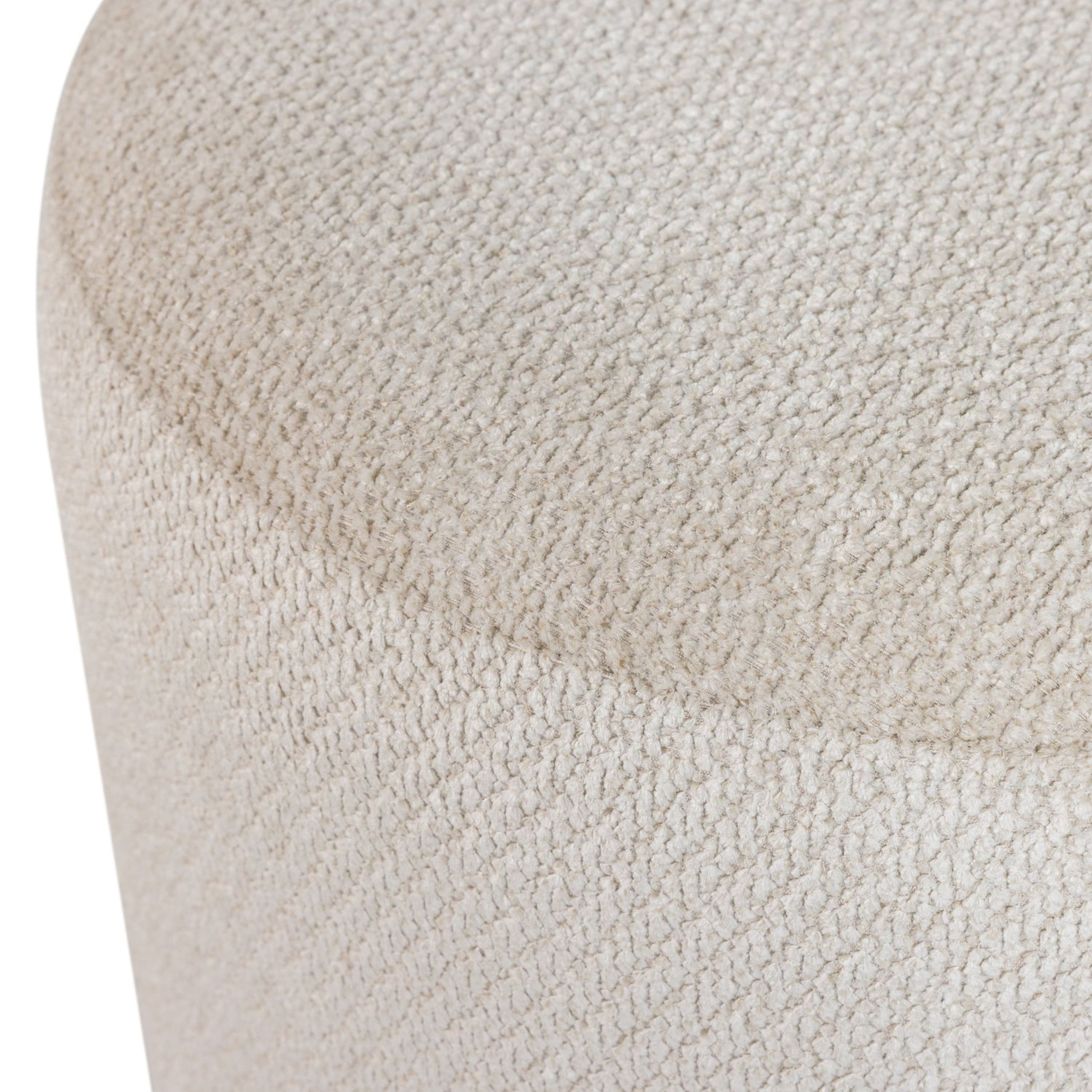 Retro Sitzhocker Polsterhocker Islen Boucle drehbar Beige