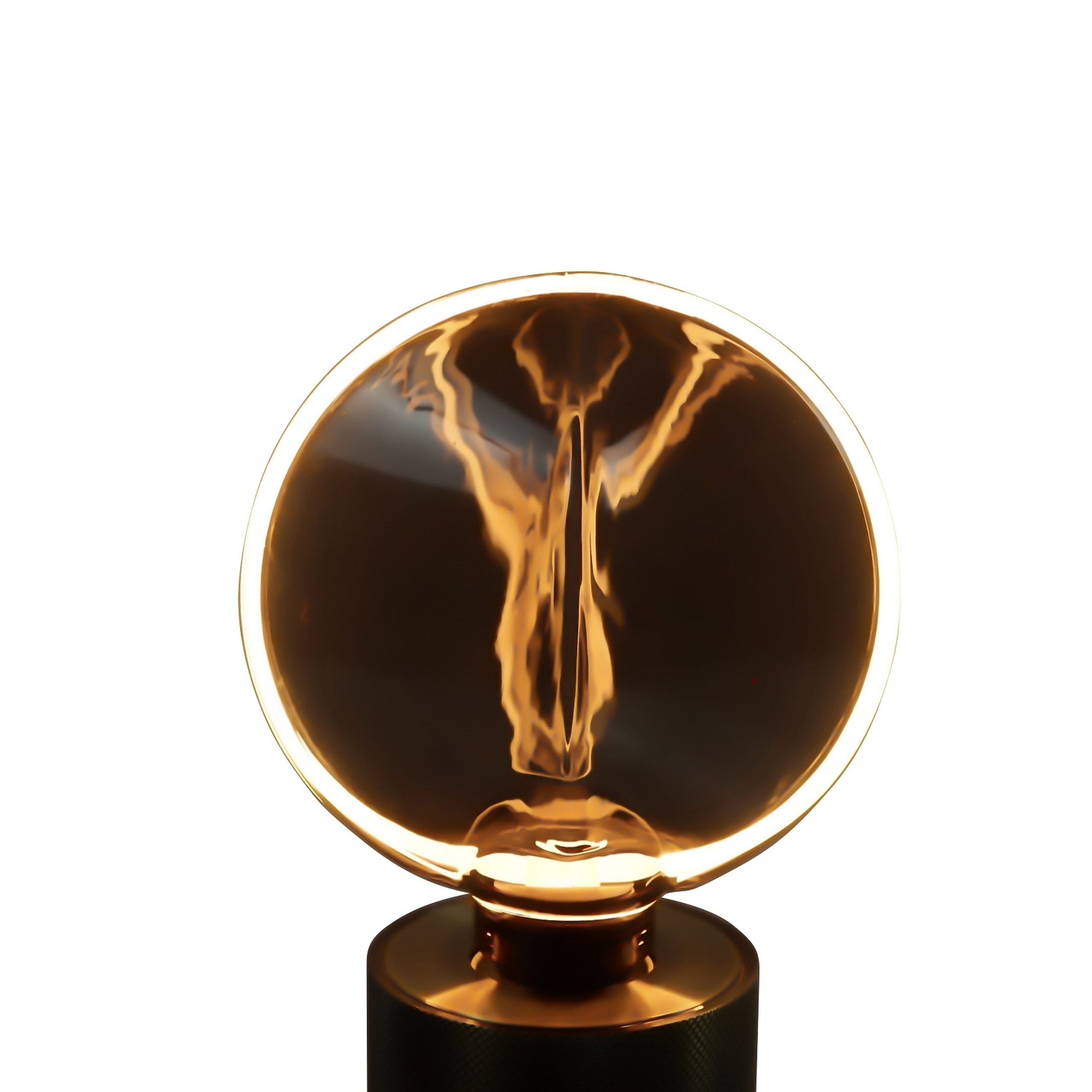 Glühbirne Vintage LED Rauchglas Rund