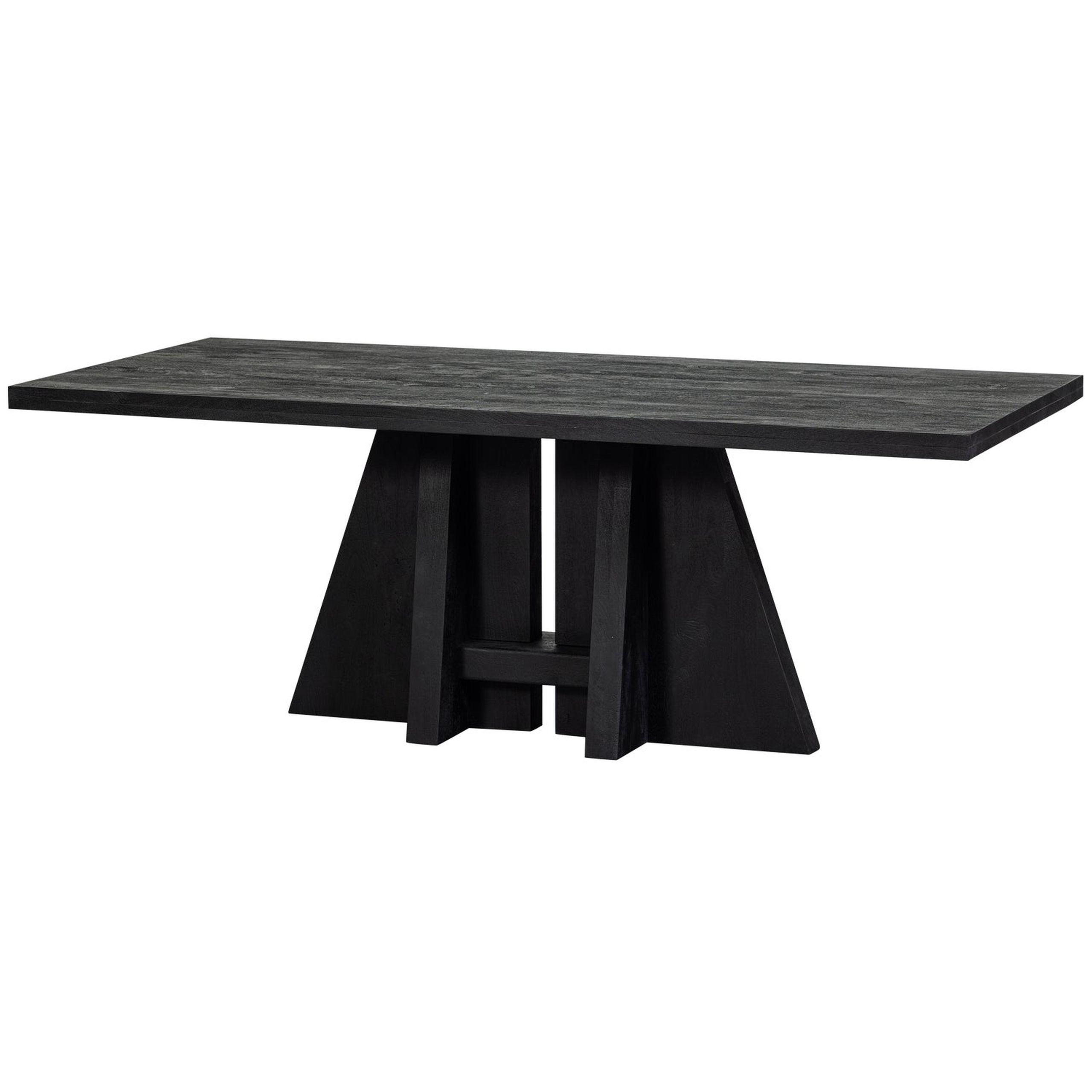 Esszimmer-Set Tripoli Massivholztisch, Bank & zwei Stühle schwarz Esszimmer-Set Tripoli Massivholztisch, Bank & zwei Stühle schwarz