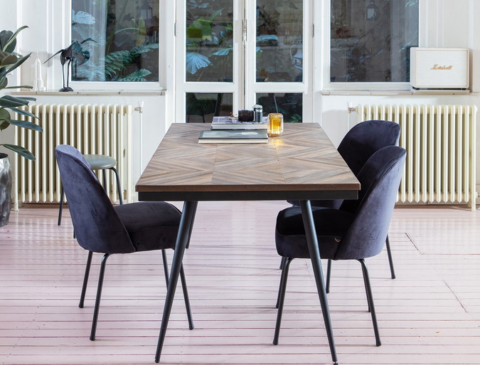 Esstisch Parkettdesign Rhombic Vintage Teakholz 180/220