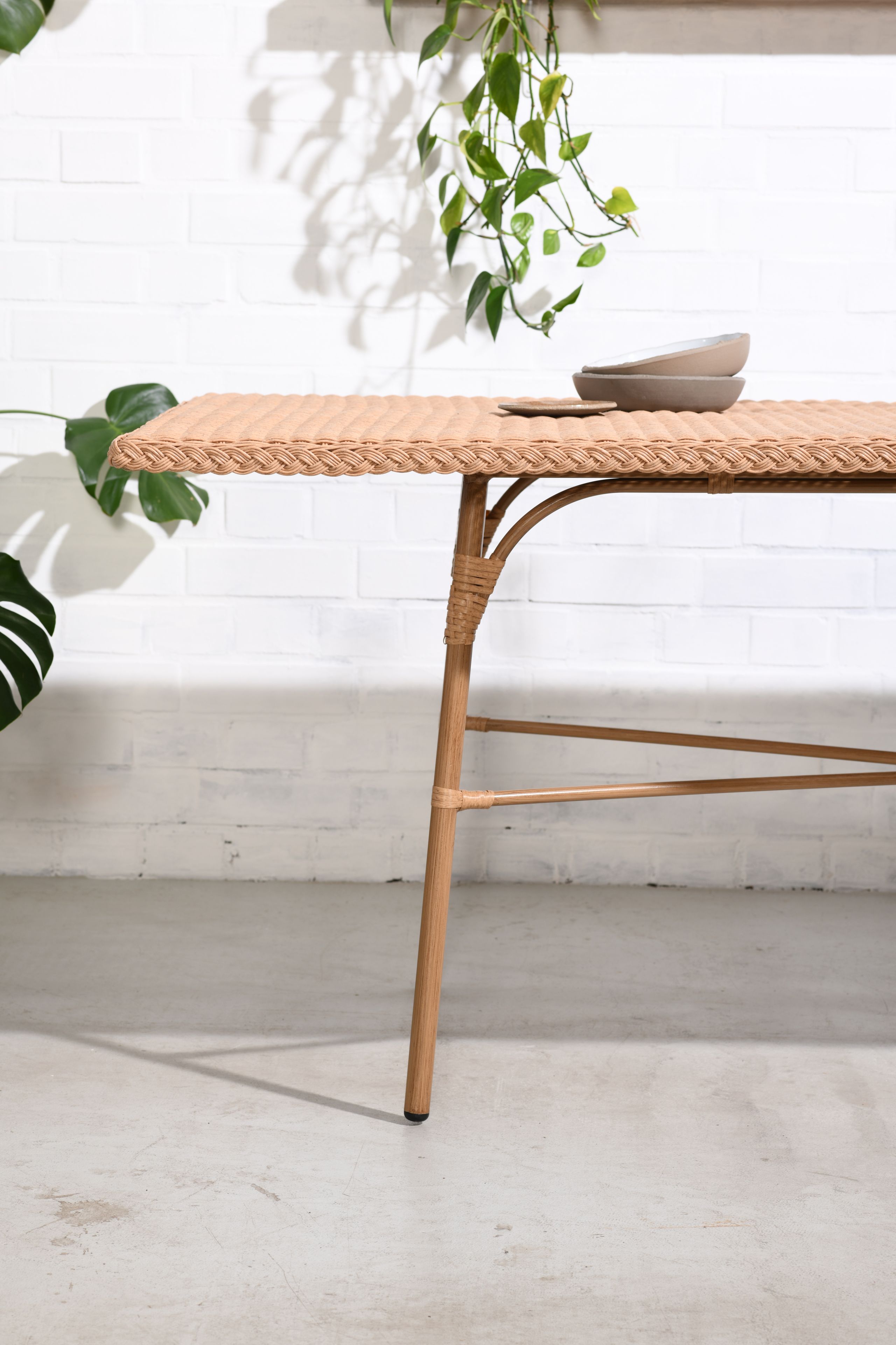 freudenhaus-114323 Outdoor Esstisch 210/100 Cabana PE-Rattan/Alu