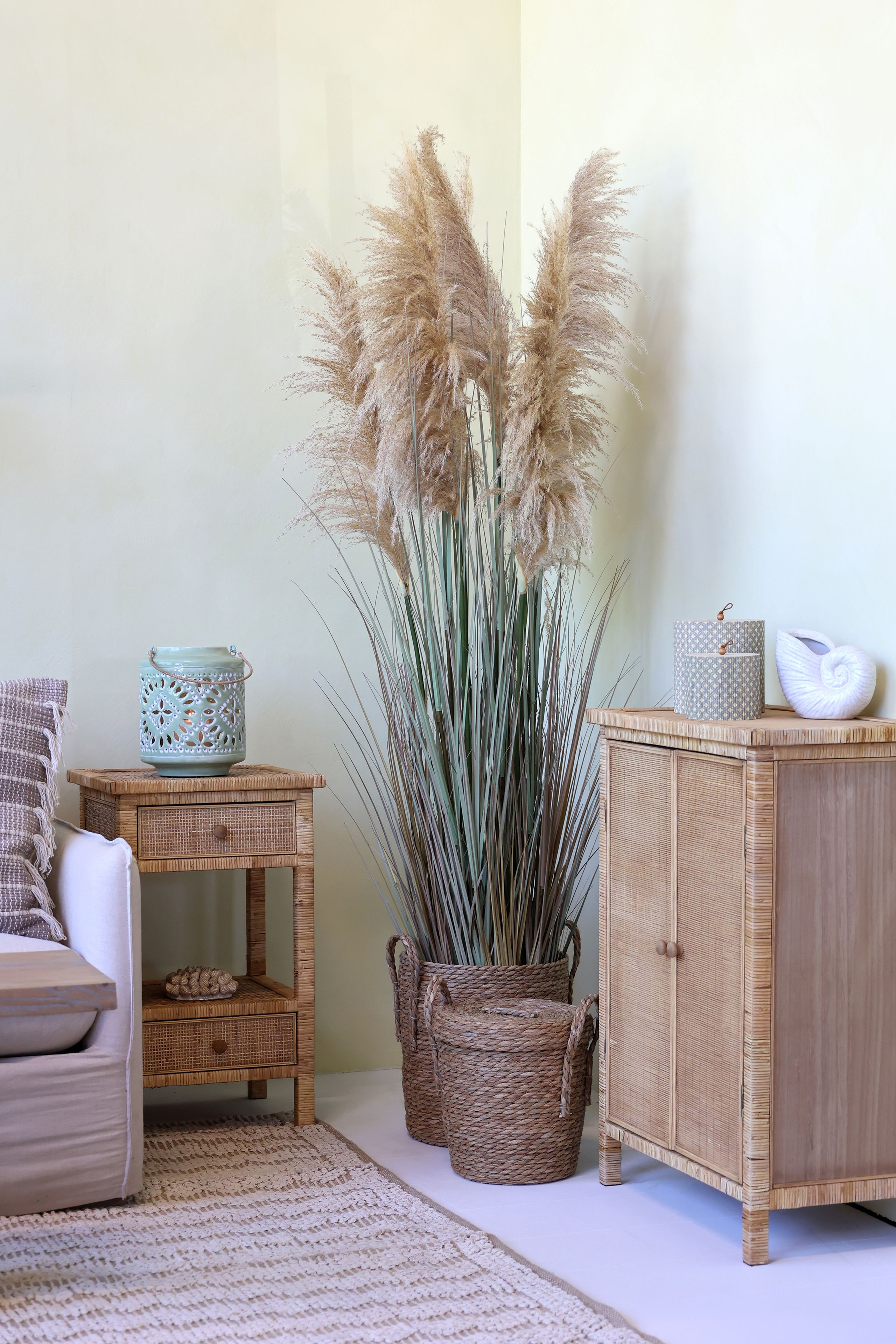 Kommode Schrank Marbella Rattan Bambus