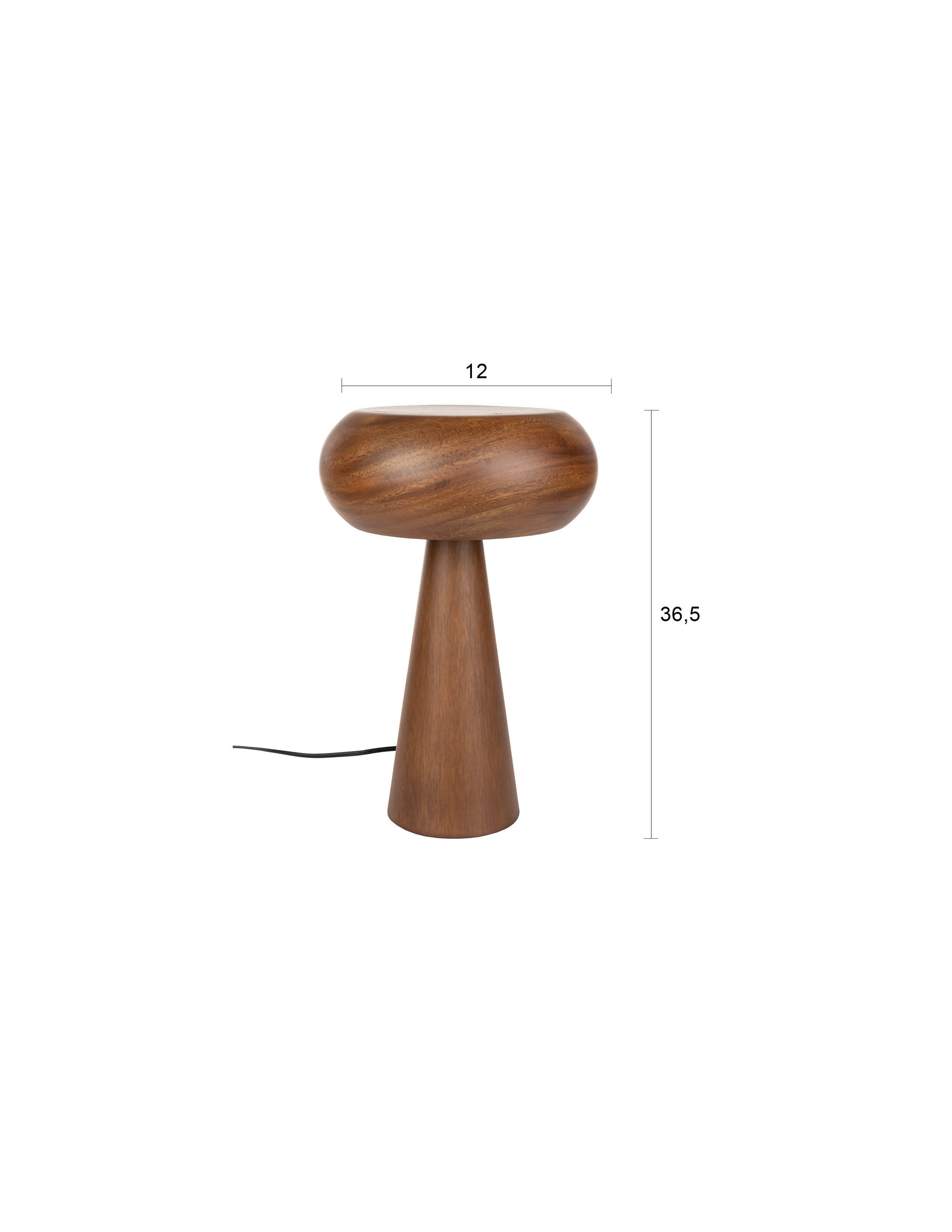 Retro Tischlampe Morel Akazienholz Größe S