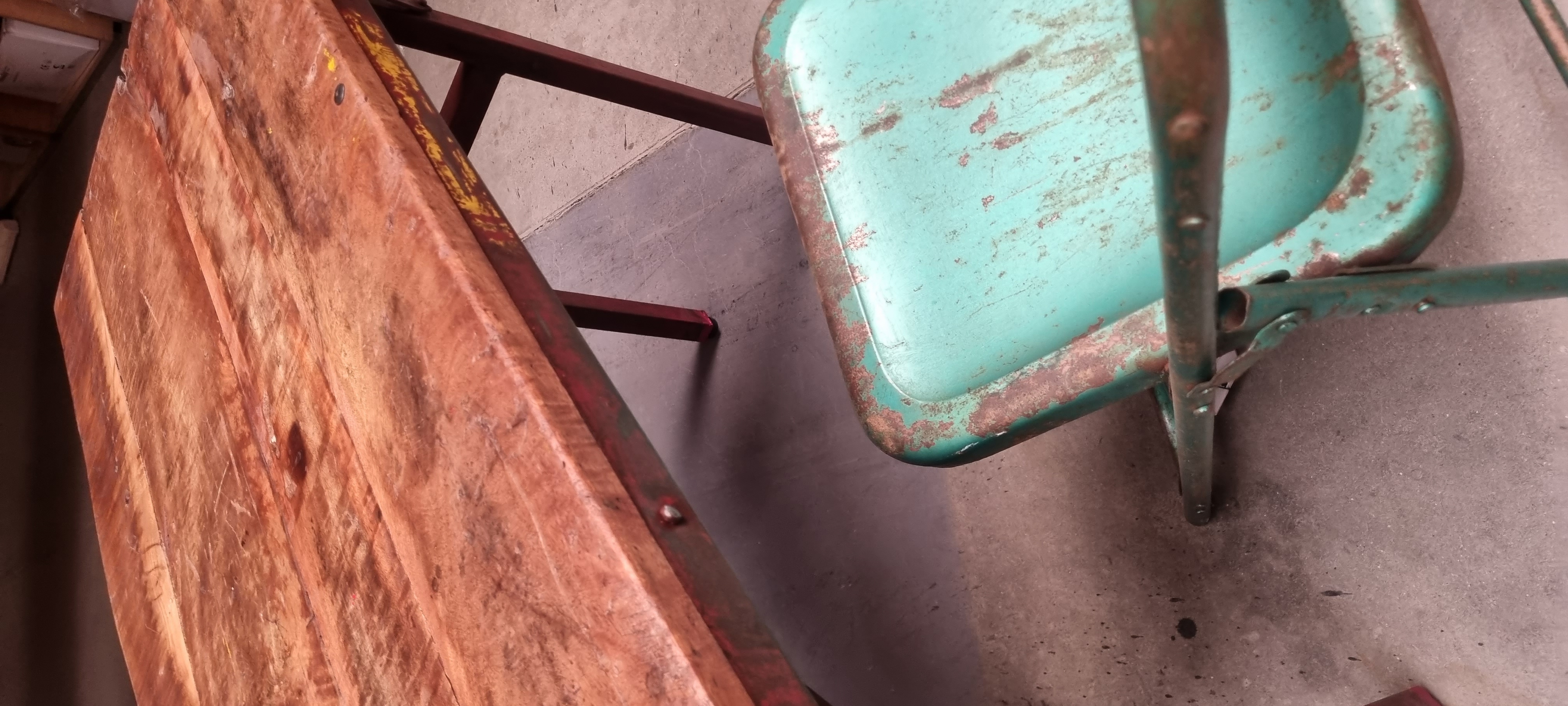 Kleiner Vintage Esstisch 105/60 Cafehaustisch Klappbar