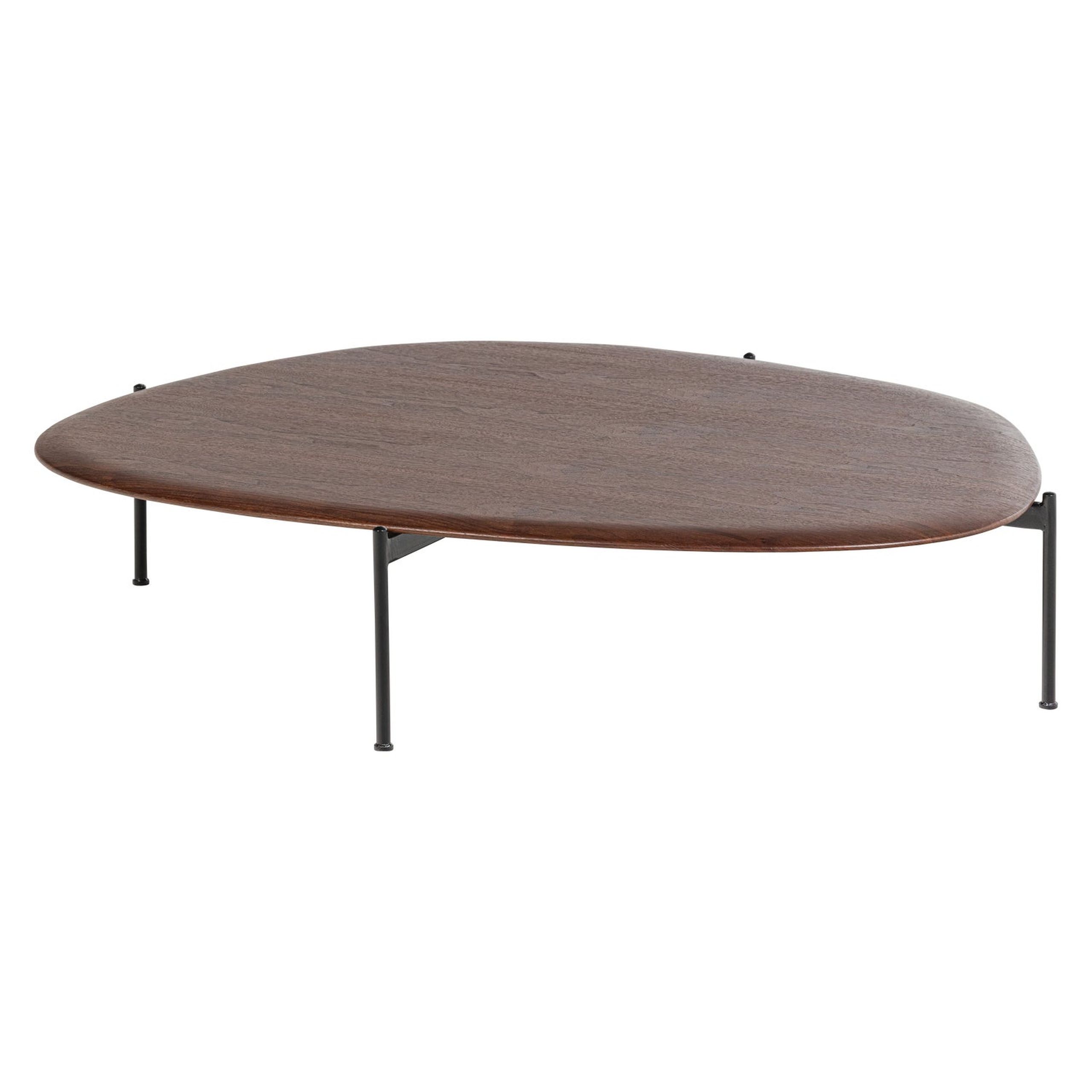 Retro Couchtisch Beistelltisch Kota Furnier Metall