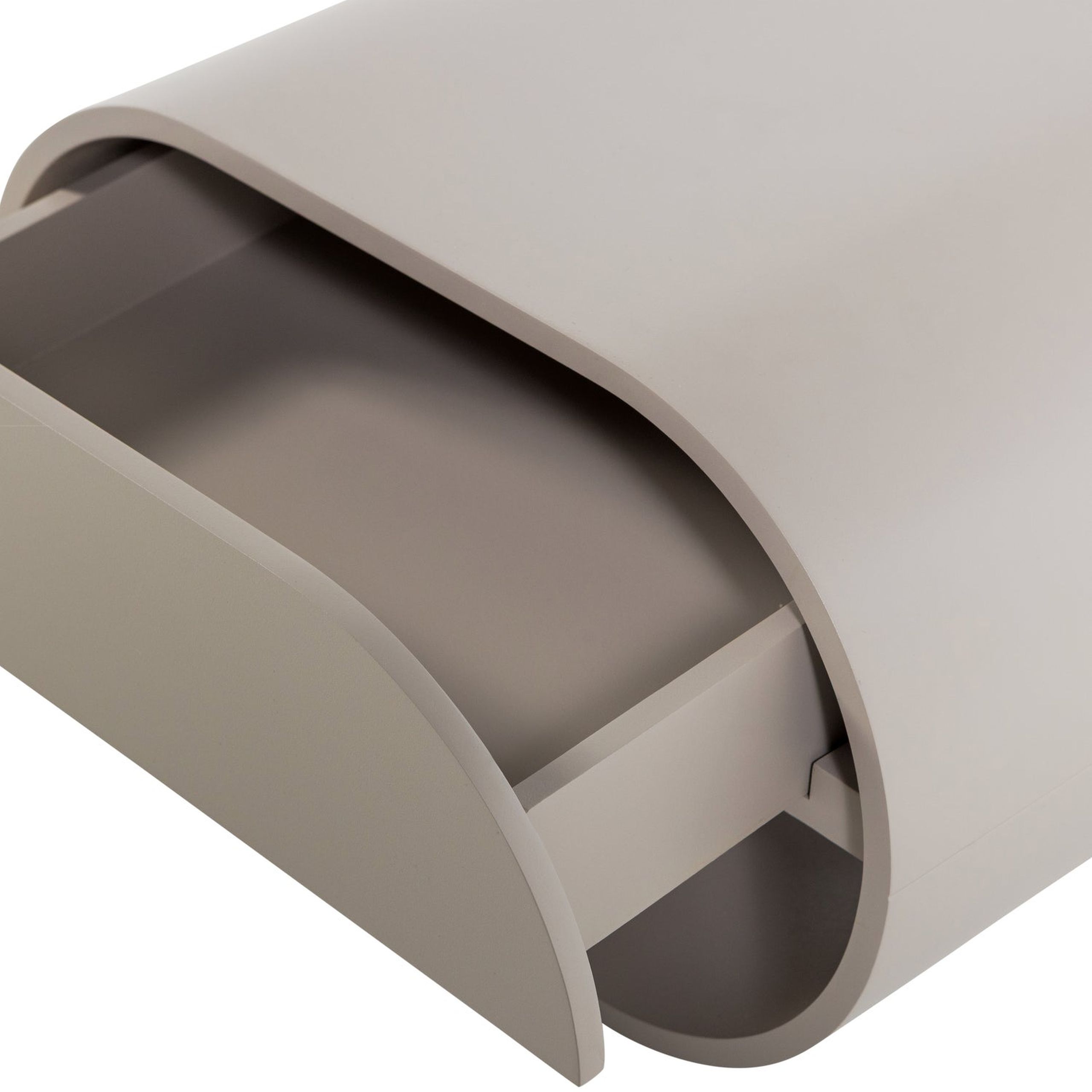 Retro Nachttisch Momo abgerundet Wandmontage Sand