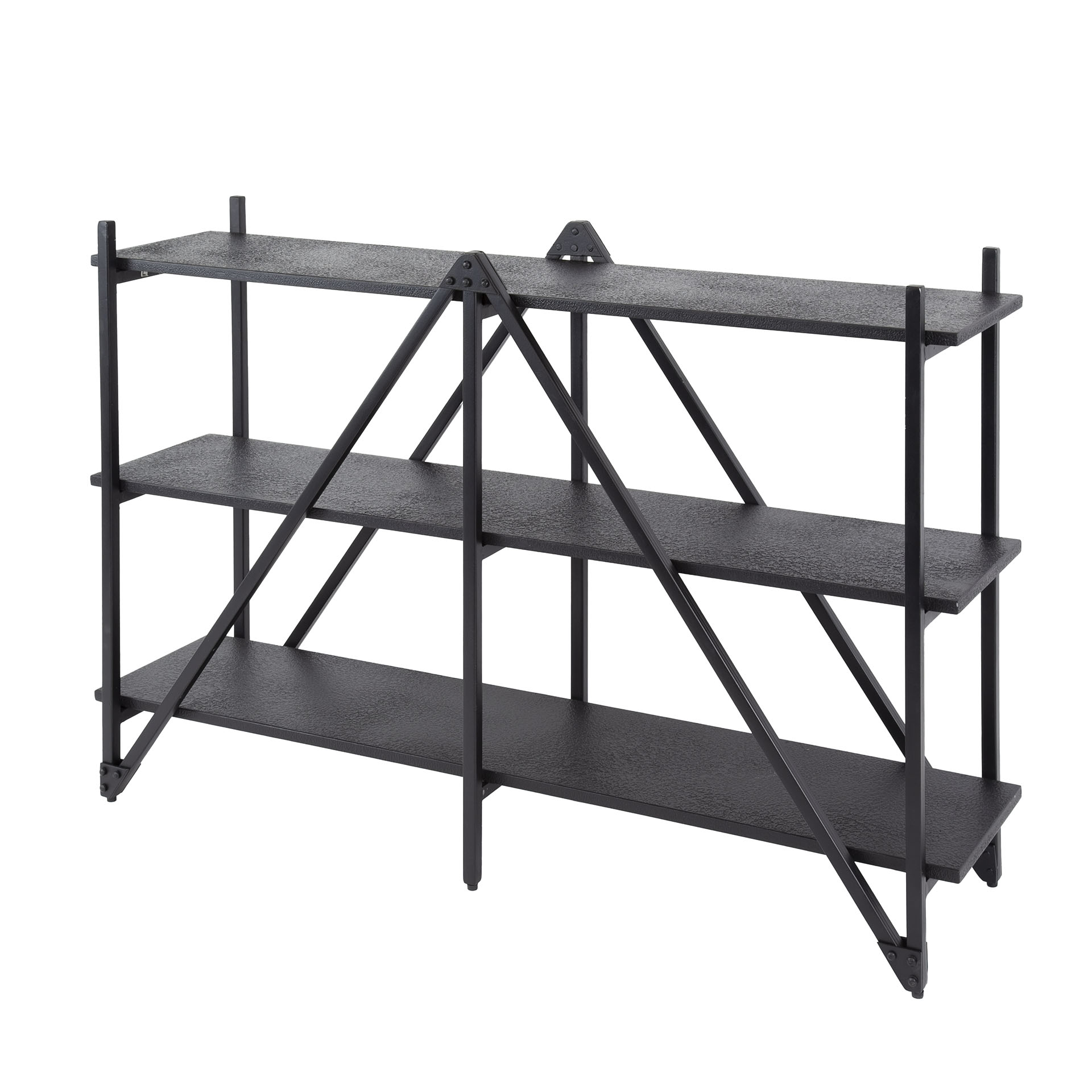 Industrial Regal Bücherregal Piega Metall Anthrazit 130 cm Industrial Regal Bücherregal Piega Metall Anthrazit 130 cm