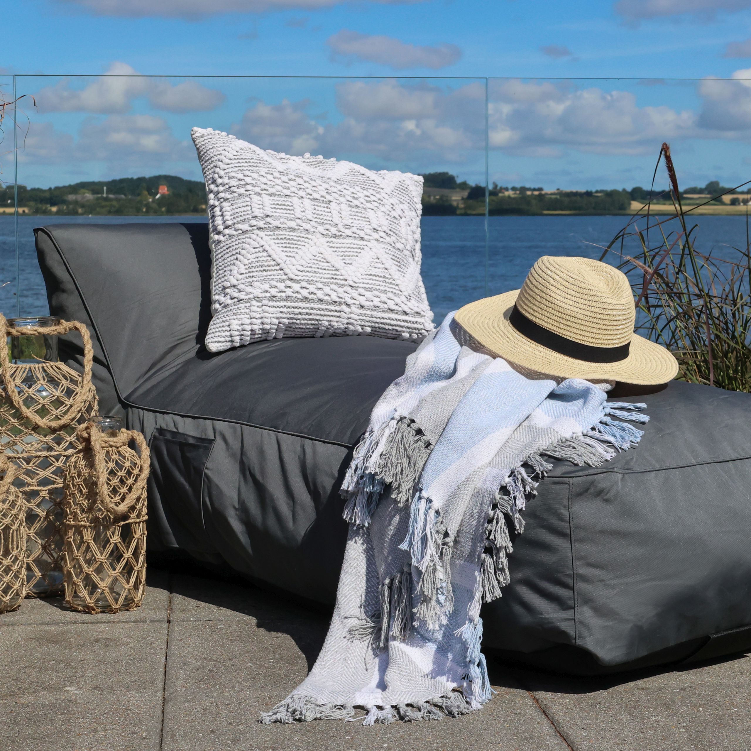 Garten Lounger Tagesbetten Outdoor Einzelliege Anthrazit