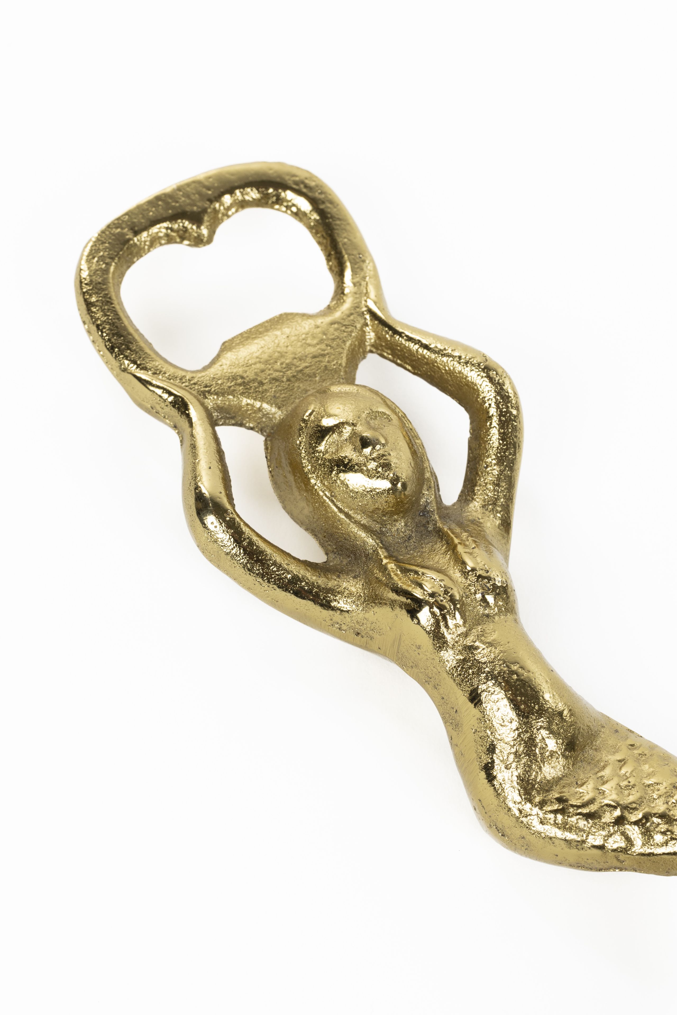 Retro Flaschenöffner Kapselheber Mermaid Gold