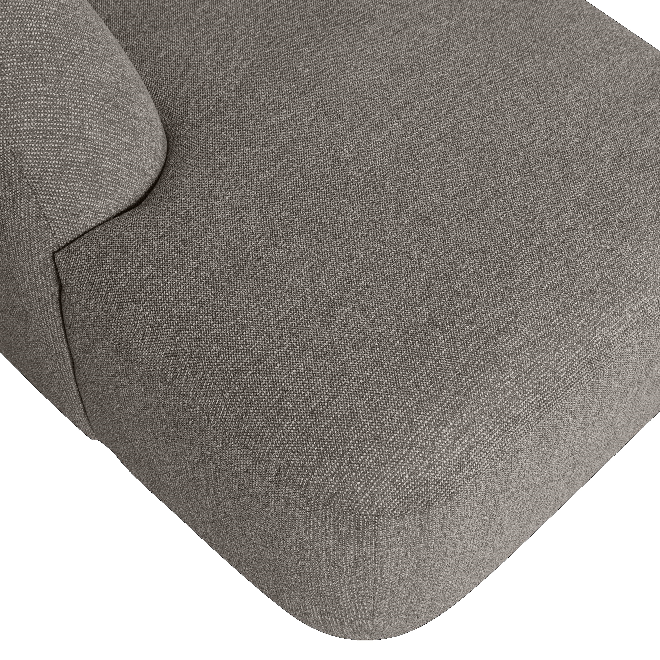 Retro Sofa Couch Sloping U-Form Organic Grau