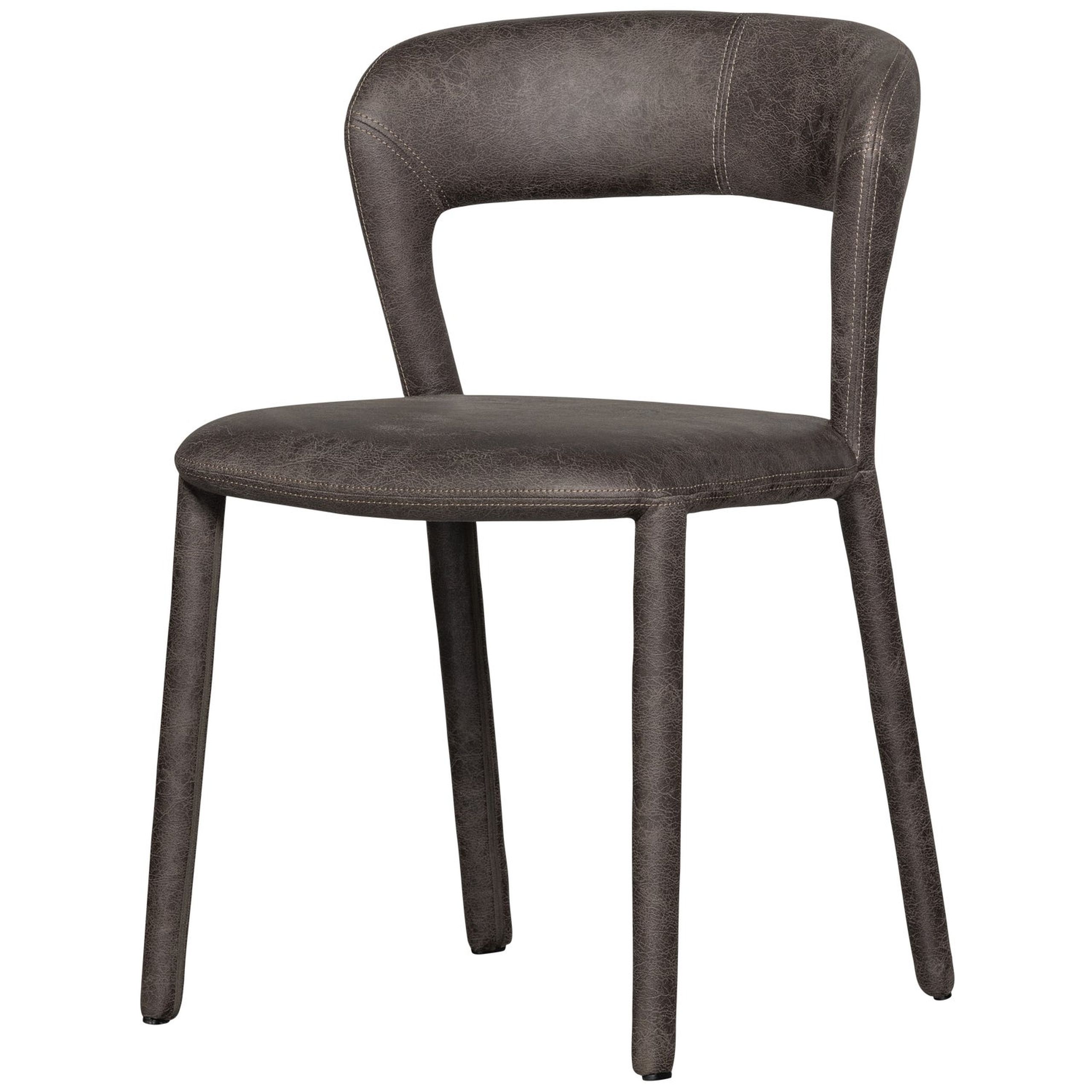 Retro Esszimmerstuhl Lederstuhl Noble Komplettbezug Kunstleder Anthrazit Retro Esszimmerstuhl Lederstuhl Noble Komplettbezug Kunstleder Anthrazit