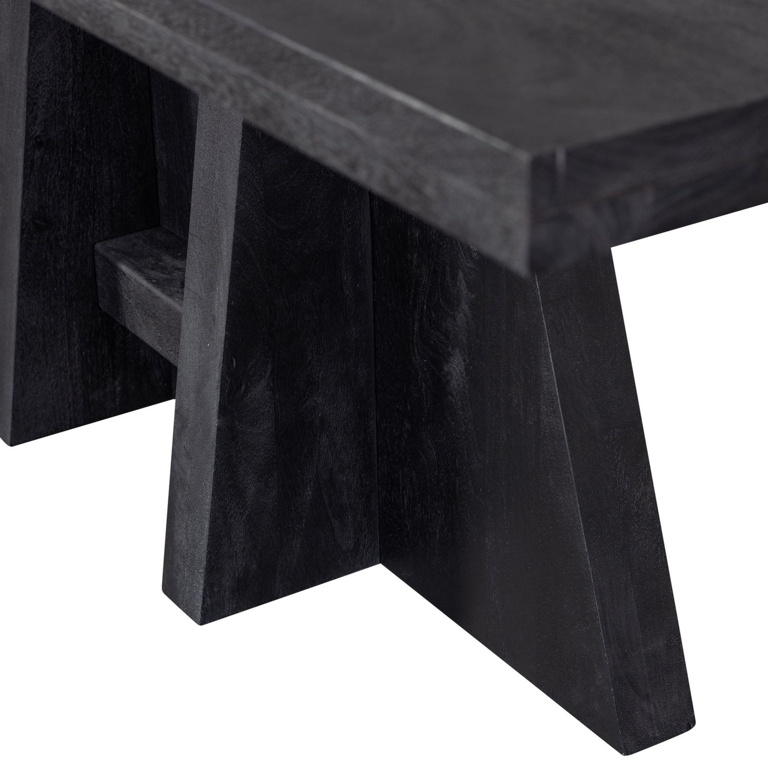 Esszimmer-Set Tripoli Massivholztisch, Bank & zwei Stühle schwarz Esszimmer-Set Tripoli Massivholztisch, Bank & zwei Stühle schwarz