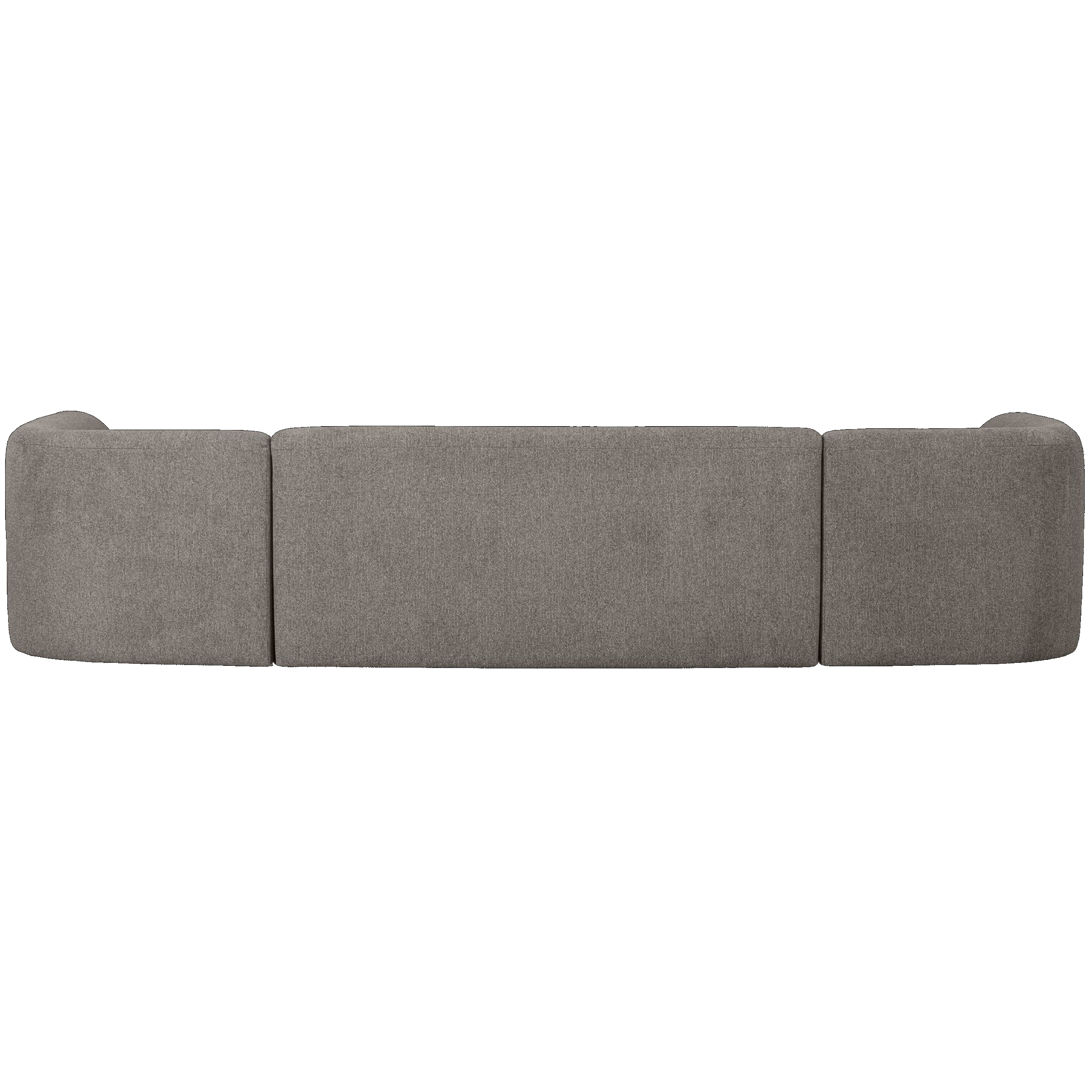 Retro Sofa Couch Sloping U-Form Organic Grau