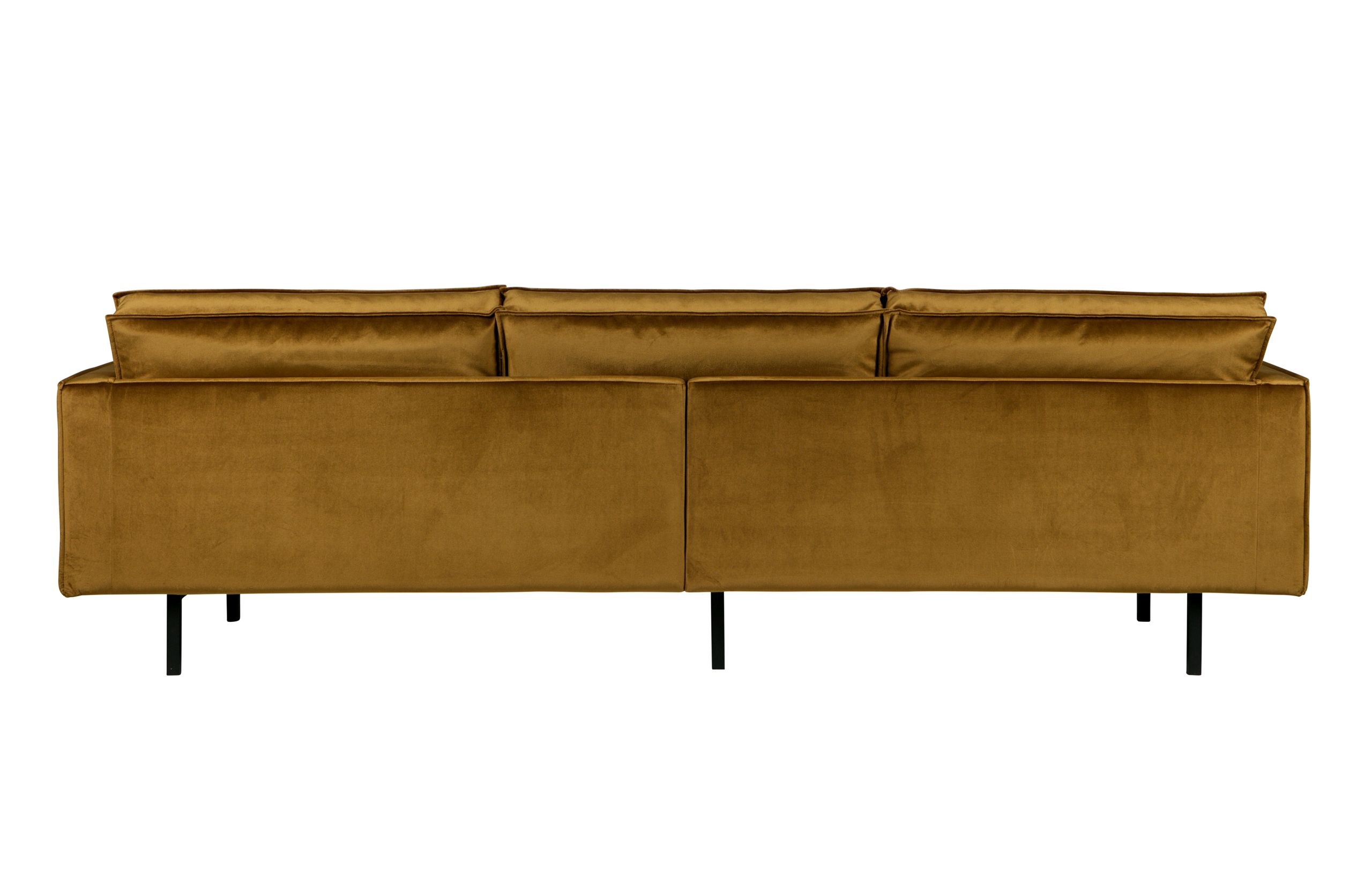 Retro Samtsofa Rodeo 3-Sitzer Honiggelb