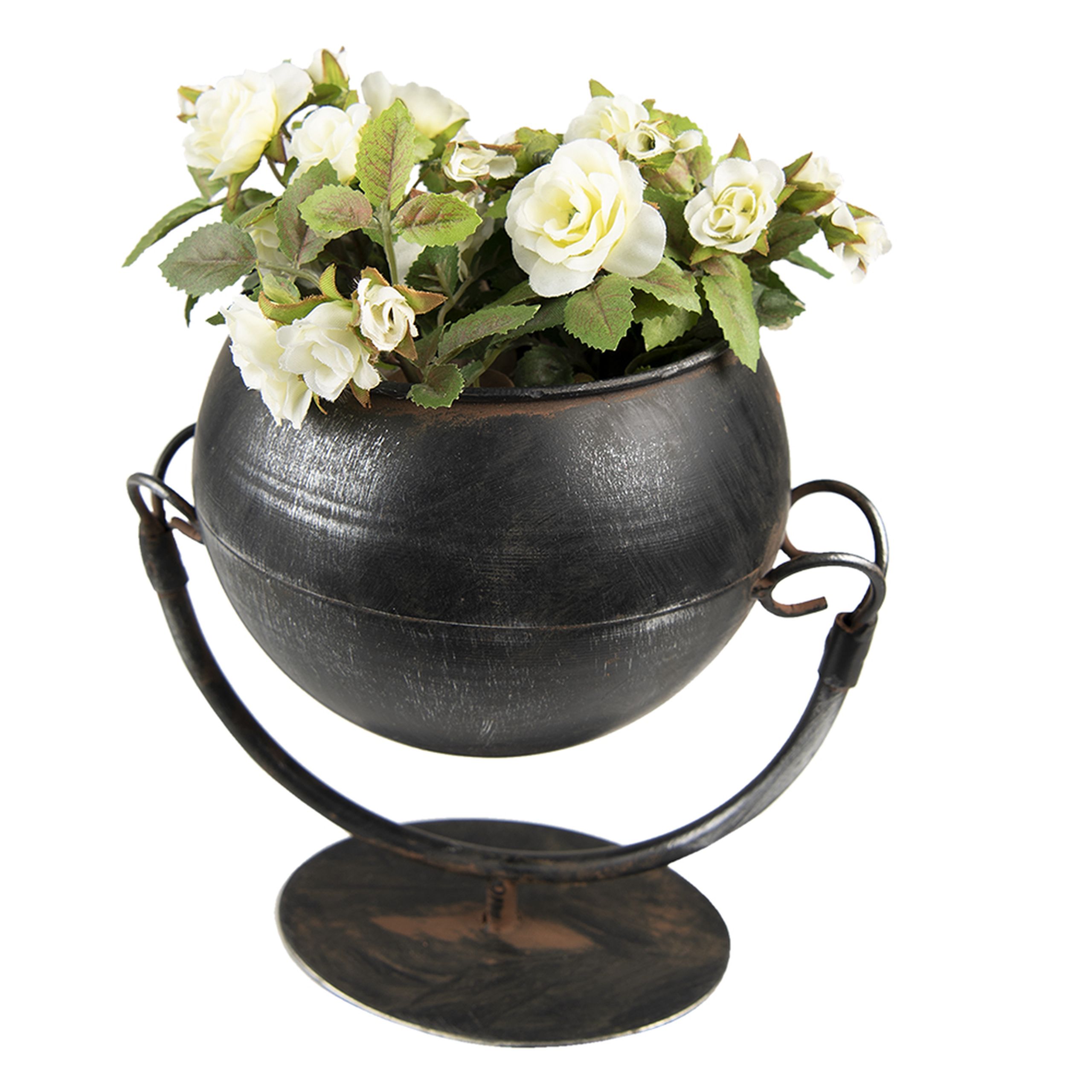 Blumentopf Blumenständer Cauldron Vintage Metall 2 Größen oder Set