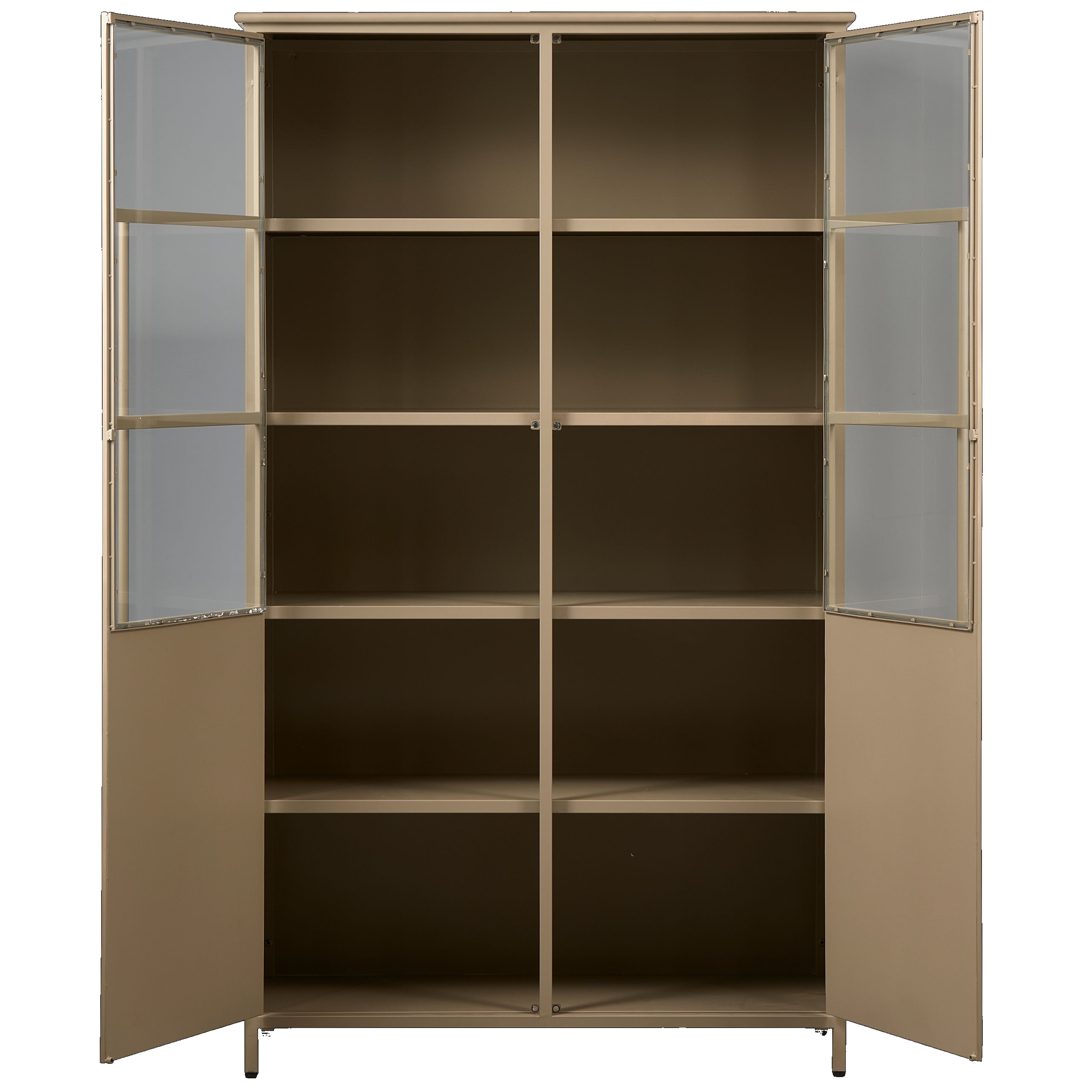 Vitrine Metallschrank Exhibit Industrial Metall-Glas Khaki 170