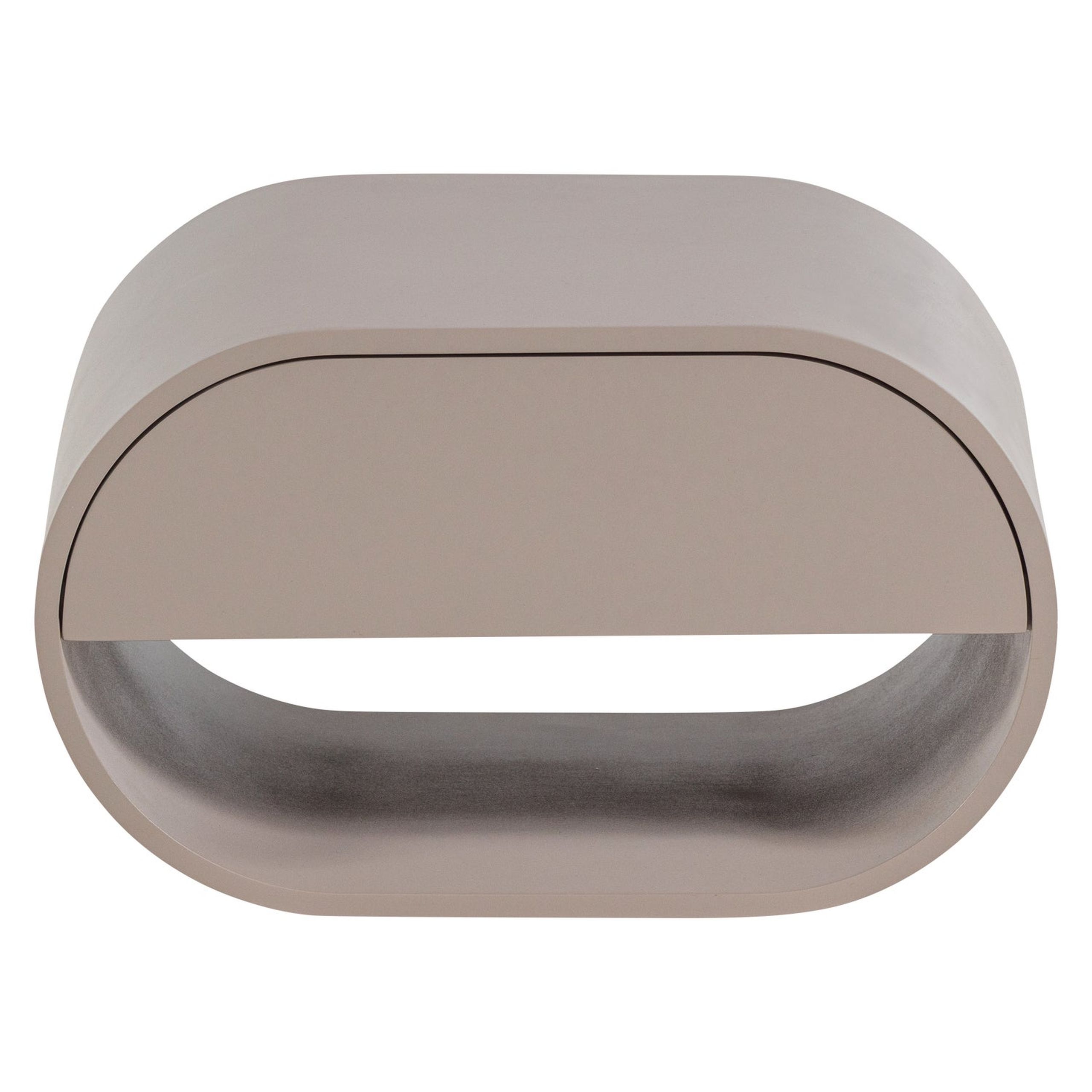 Retro Nachttisch Momo abgerundet Wandmontage Sand