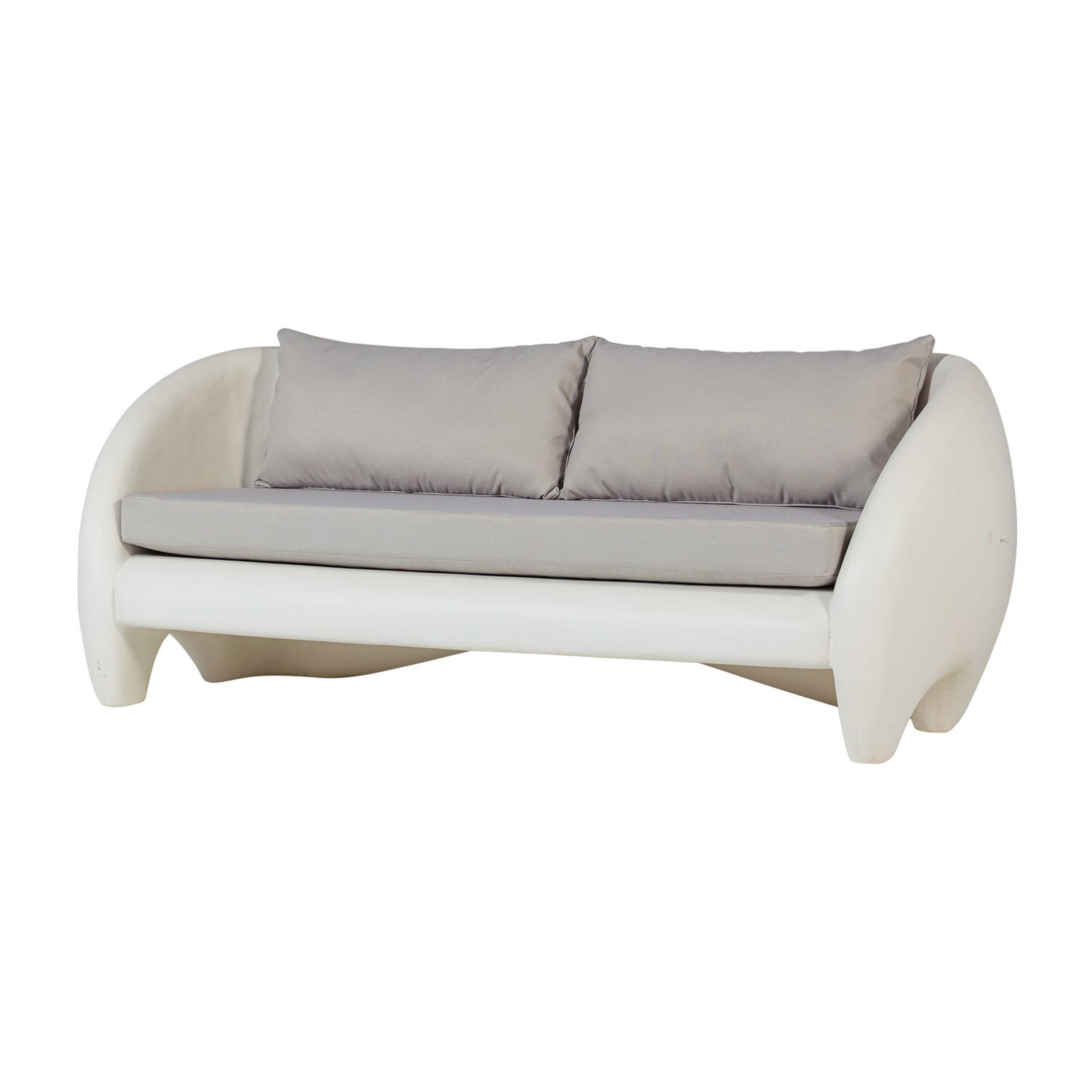 Retro Gartenlounge Outdoor Sofa Viale 222 cm Natur