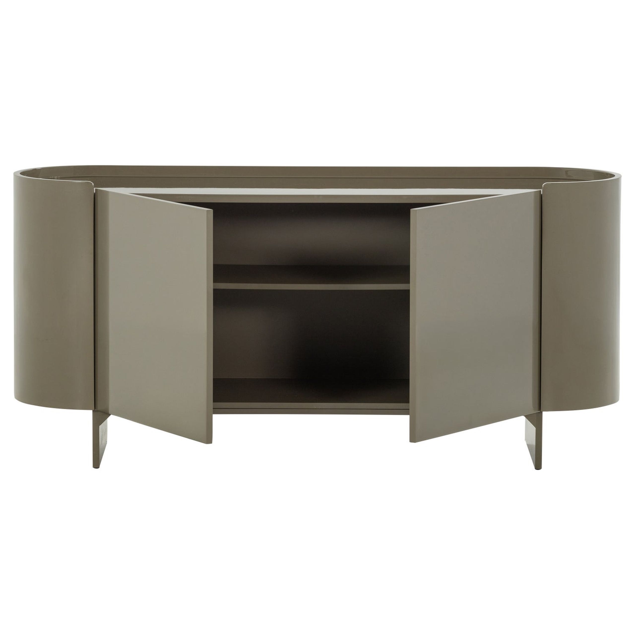 Retro Sideboard Liora Hochglanz Grün Oval 